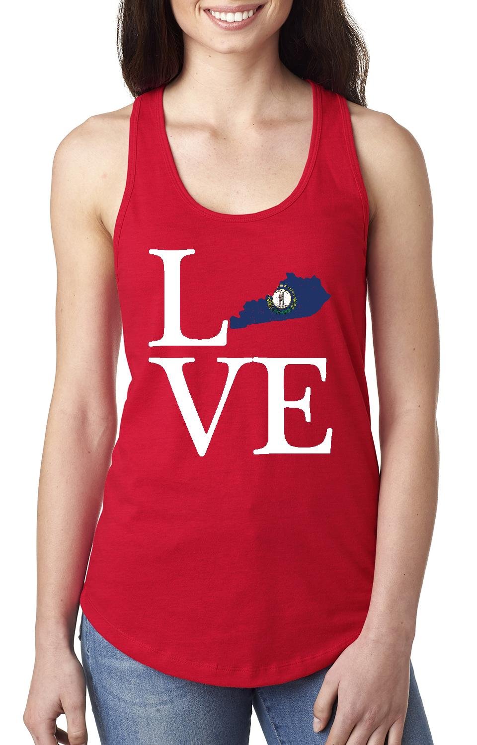 Kentucky State Flag Racerback Tank Top for Women - Stylish Traveler's Gift & Casual Wear - Perfect for Road Trips, Vacations, and Patriotic Events