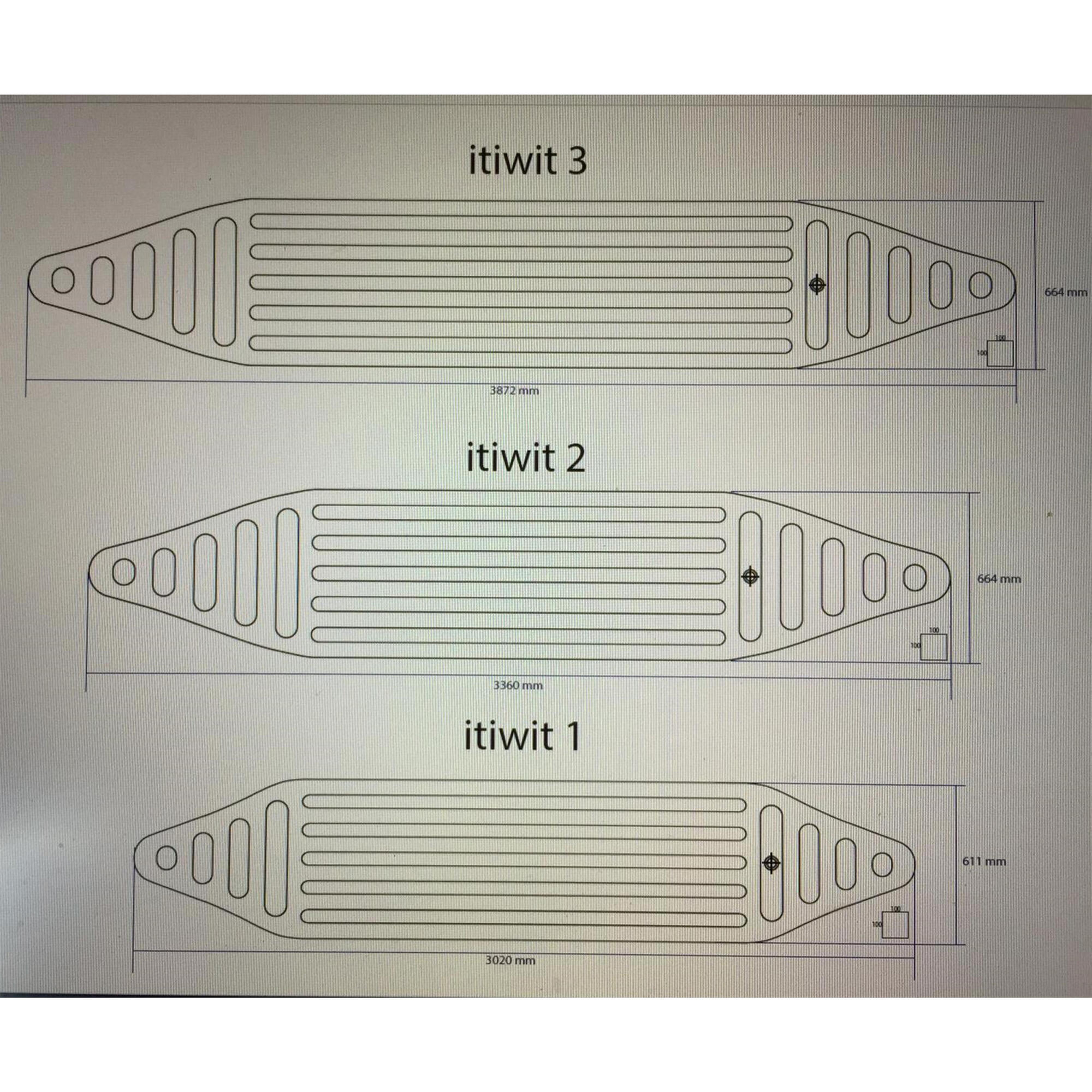ITIWIT 100 2-Seater Textile Kayak Floor Bladder - Inflatable Kayak Accessory for Outdoor Water Sports & Adventure