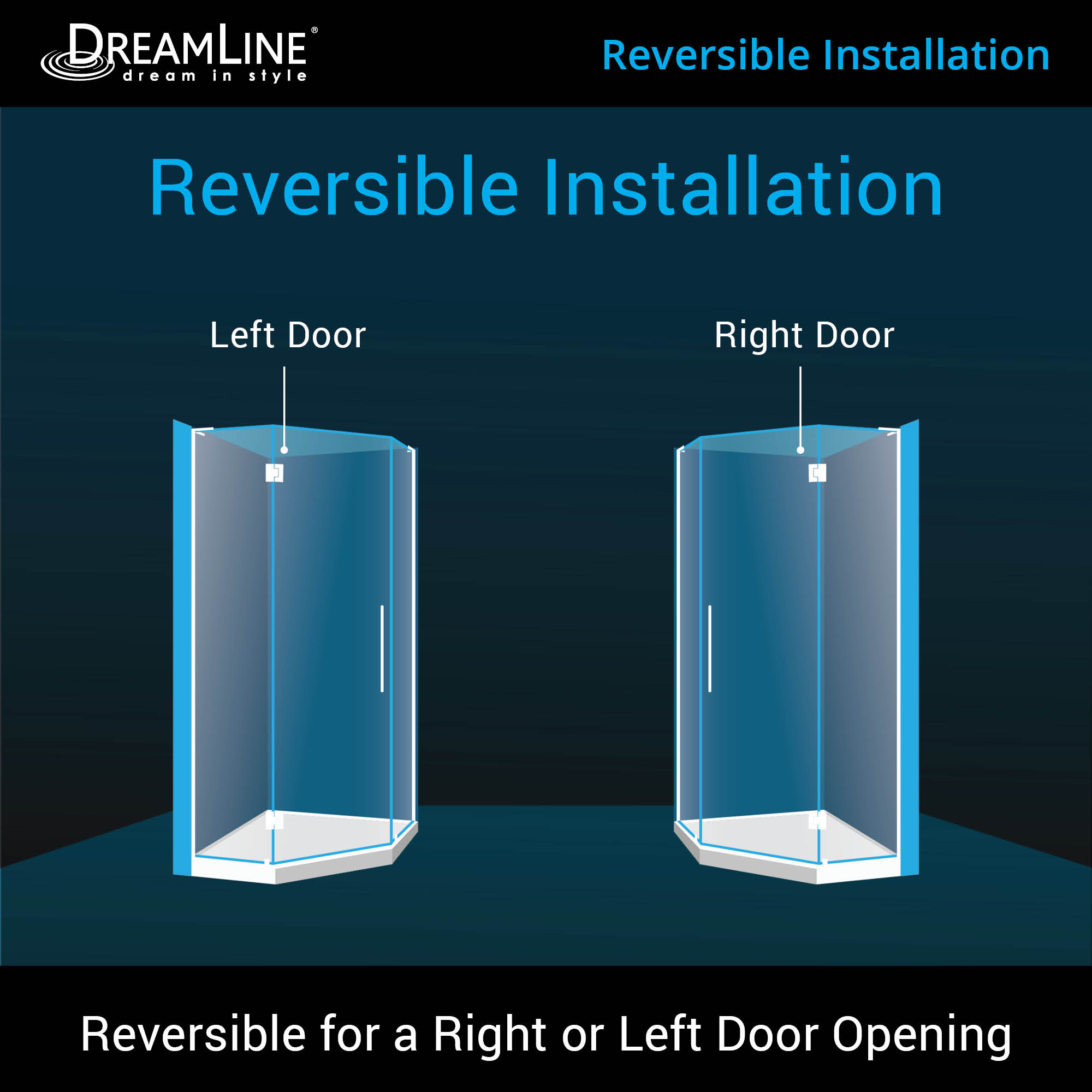 DreamLine Prism Plus 42x42x74.75 Inch Frameless Hinged Shower Enclosure with SlimLine Base Kit - Modern Bathroom Upgrade for Small Spaces & Walk-In Showers