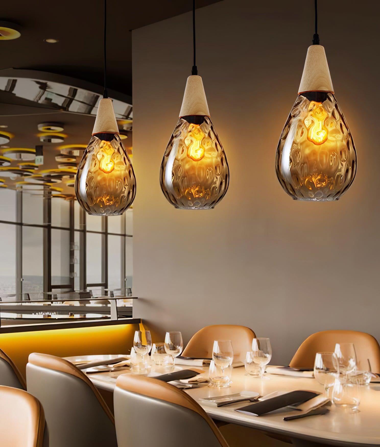 Modern Besnier Glass Pendant Light - Elegant Hanging Fixture for Kitchen Island, Dining Room & Living Room Decor - Dimmable LED Lighting for Home & Office