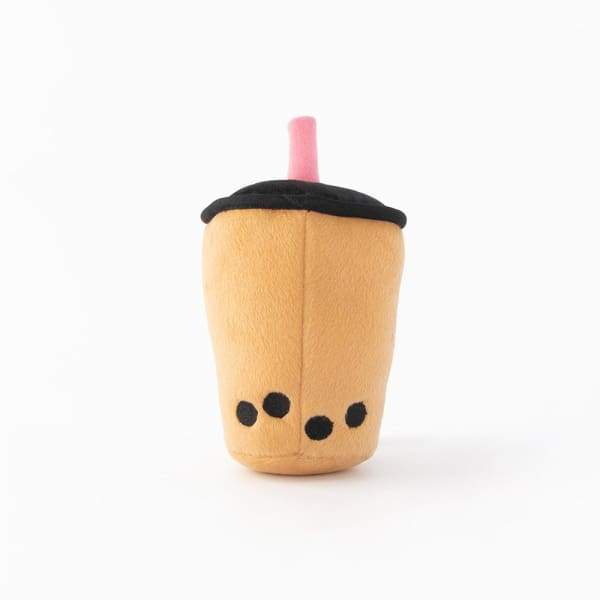 ZippyPaws NomNomz Boba Milk Tea Plush Dog Toy - Cute Chew Toy for Small & Medium Dogs, Interactive Play & Cuddling - Perfect for Tea-Loving Pet Owners & Puppy Playtime