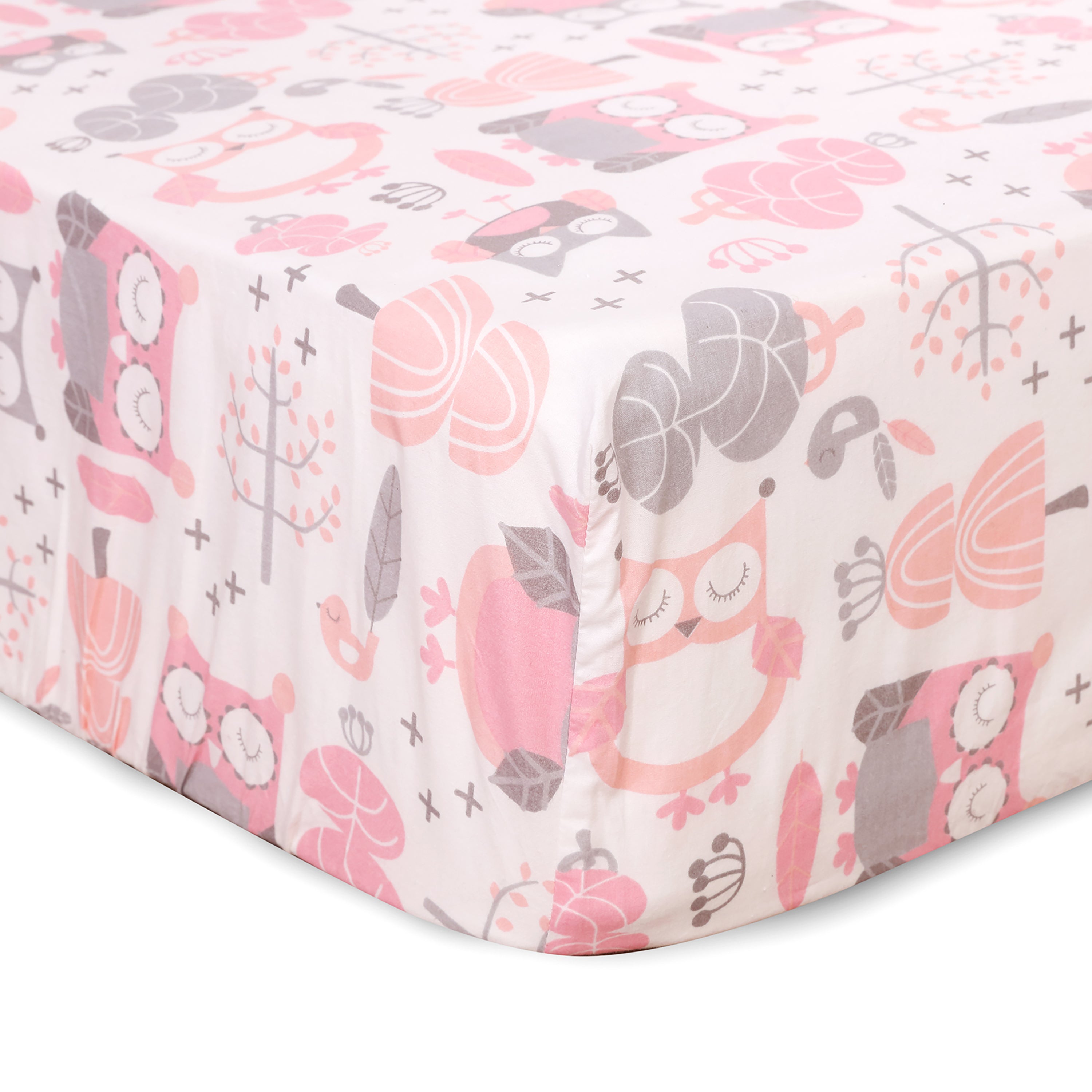 Night Owl 5-Piece Crib Bedding Set - Soft Baby Crib Sheets, Fitted Crib Skirt, and Cozy Nursery Bedding for Boys & Girls | Perfect for Newborns, Infants & Toddlers | Nursery Decor & Baby Shower Gift