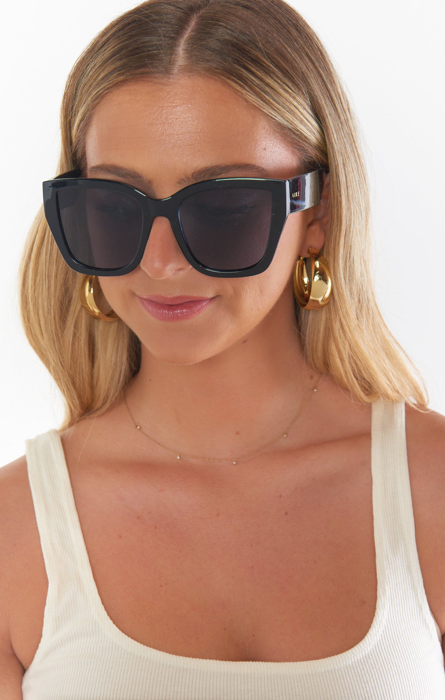 Aire Haedus Polarized Sunglasses for Men & Women - UV Protection, Lightweight & Stylish Black Frame - Perfect for Driving, Beach & Outdoor Activities
