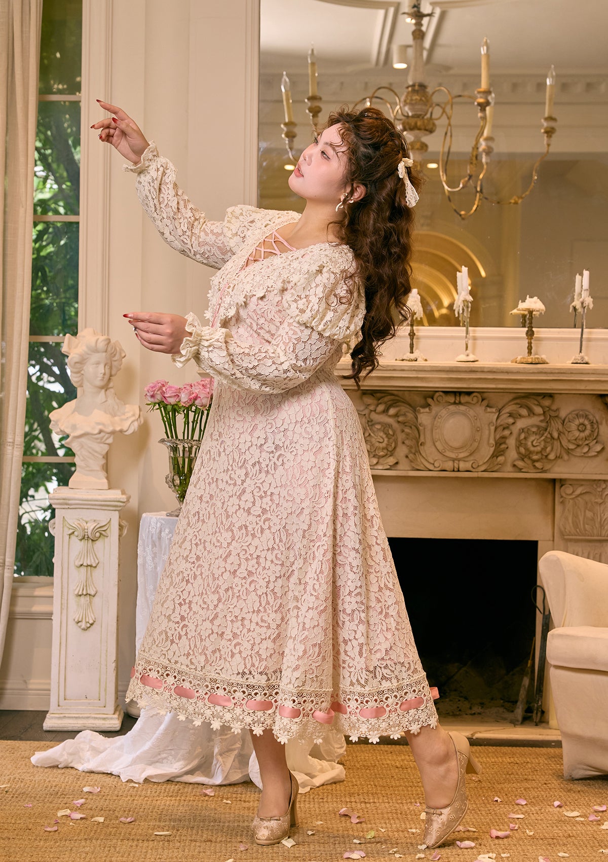 Elegant Rose Print Dress for Women - Curve & Plus Size Floral Maxi Dress for Casual Wear, Parties & Special Occasions
