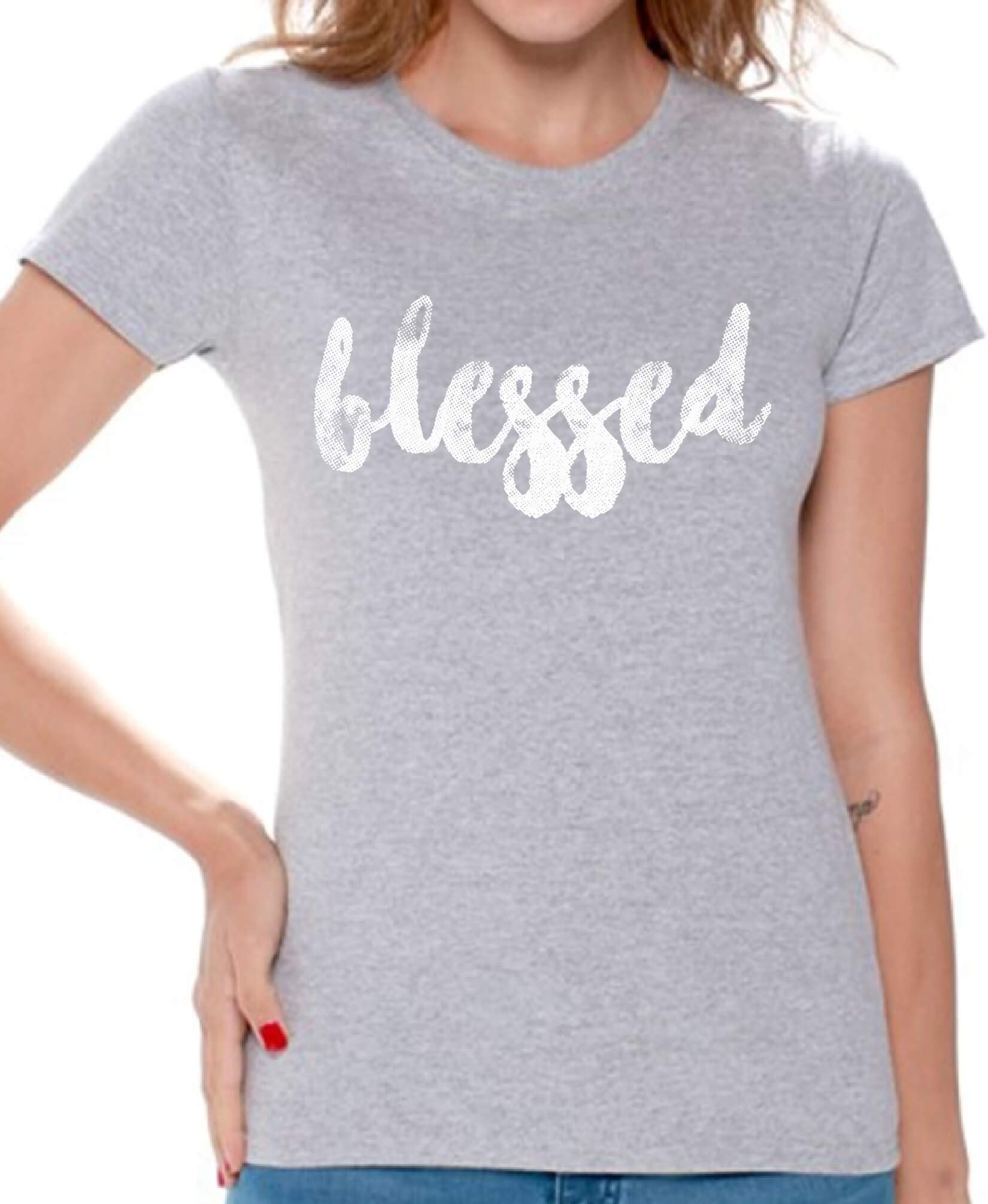 Blessed Thanksgiving T-Shirt for Women - Funny Holiday Graphic Tee - Perfect for Family Gatherings & Turkey Day Celebrations