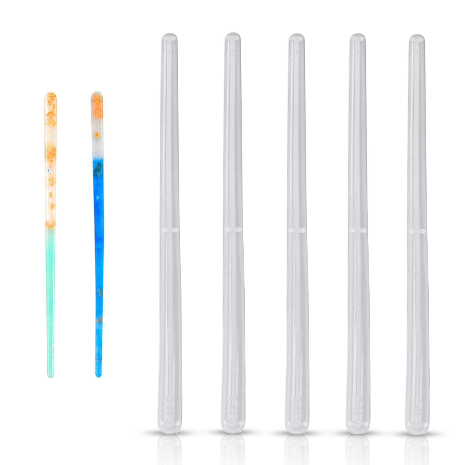 5pcs Silicone Resin Hairpin Molds for DIY Jewelry Making - Hair Chopsticks Epoxy Casting Molds, Crafting Tools for Hair Accessories & Jewelry - Perfect for Handmade Gifts, Wedding Favors, and DIY Craft Projects