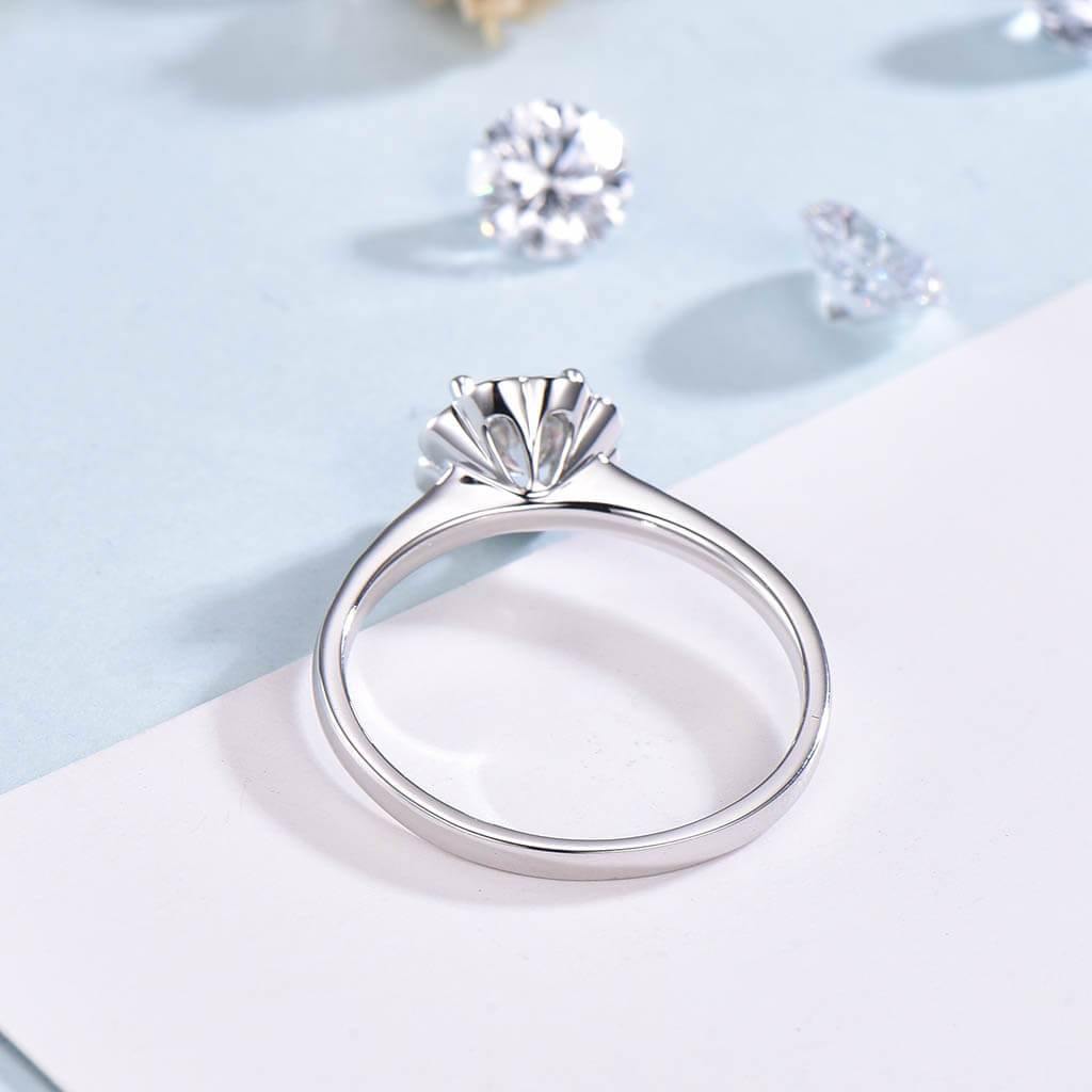 Floral Halo Moissanite Sunflower Diamond Engagement Ring - Channel Set Wedding Band for Women | Perfect for Proposals, Anniversaries & Romantic Occasions