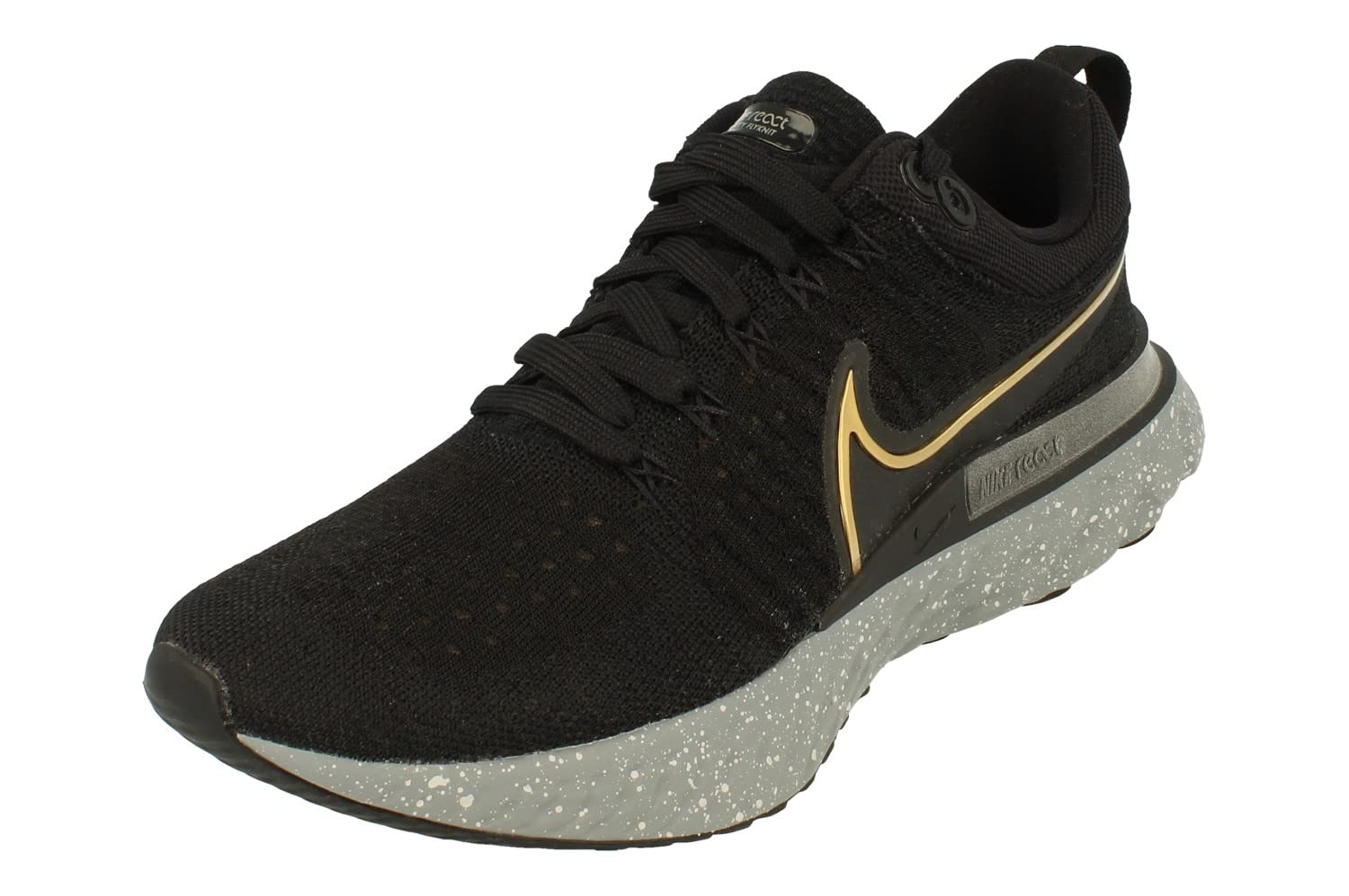 Nike Men's Low-Top Sneakers - Black & Metallic Gold | Size 8 | Casual Wear, Running & Everyday Comfort