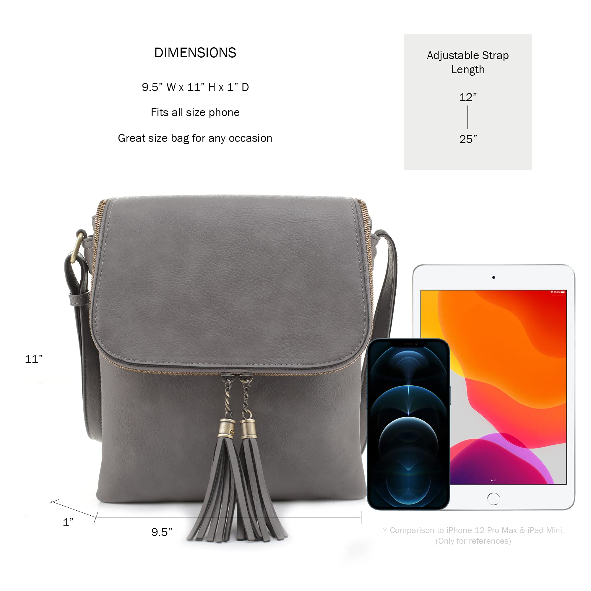 JESSIE & JAMES Cheyanne Anti-Theft Concealed Carry Crossbody Bag with Lock & Key - Secure & Stylish for Travel, Shopping & Everyday Use