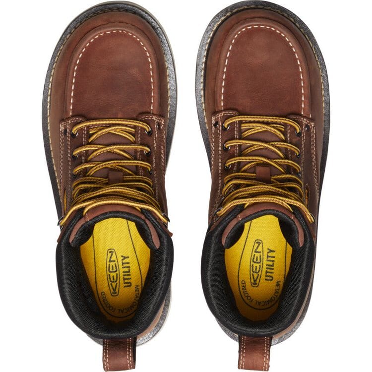 KEEN CINCINNATI 6 Waterproof Work Boots for Men - Soft Toe, Medium & Wide Width, 90° Heel - Ideal for Construction, Hiking & Outdoor Work