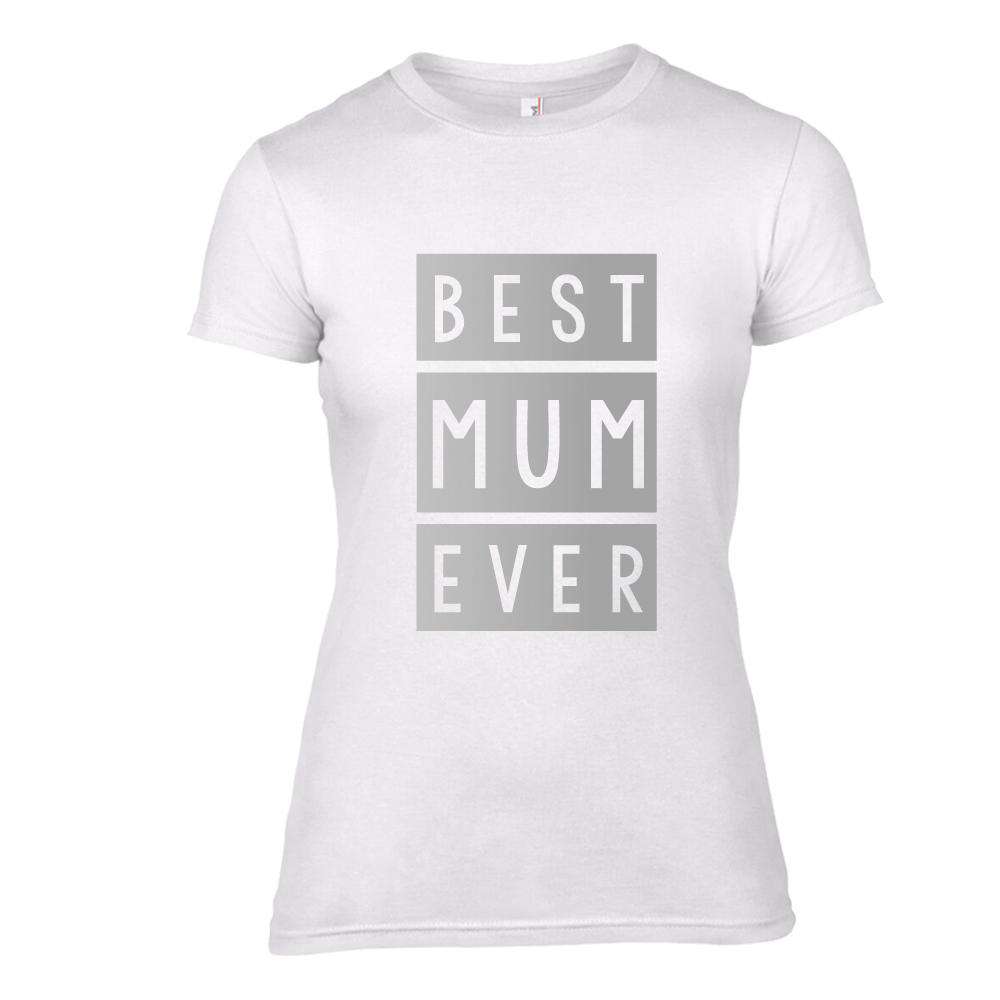 Best Mom & Son Matching White and Silver T-Shirt & Bodysuit Set - Cute Family Outfits for Mother's Day, Birthday & Photo Shoots