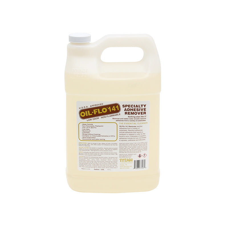 Titan Oil Flo 141™ Specialty Adhesive Remover - Industrial Strength Solvent for Stickers, Labels & Glue Residue | Perfect for Automotive, Construction & DIY Projects