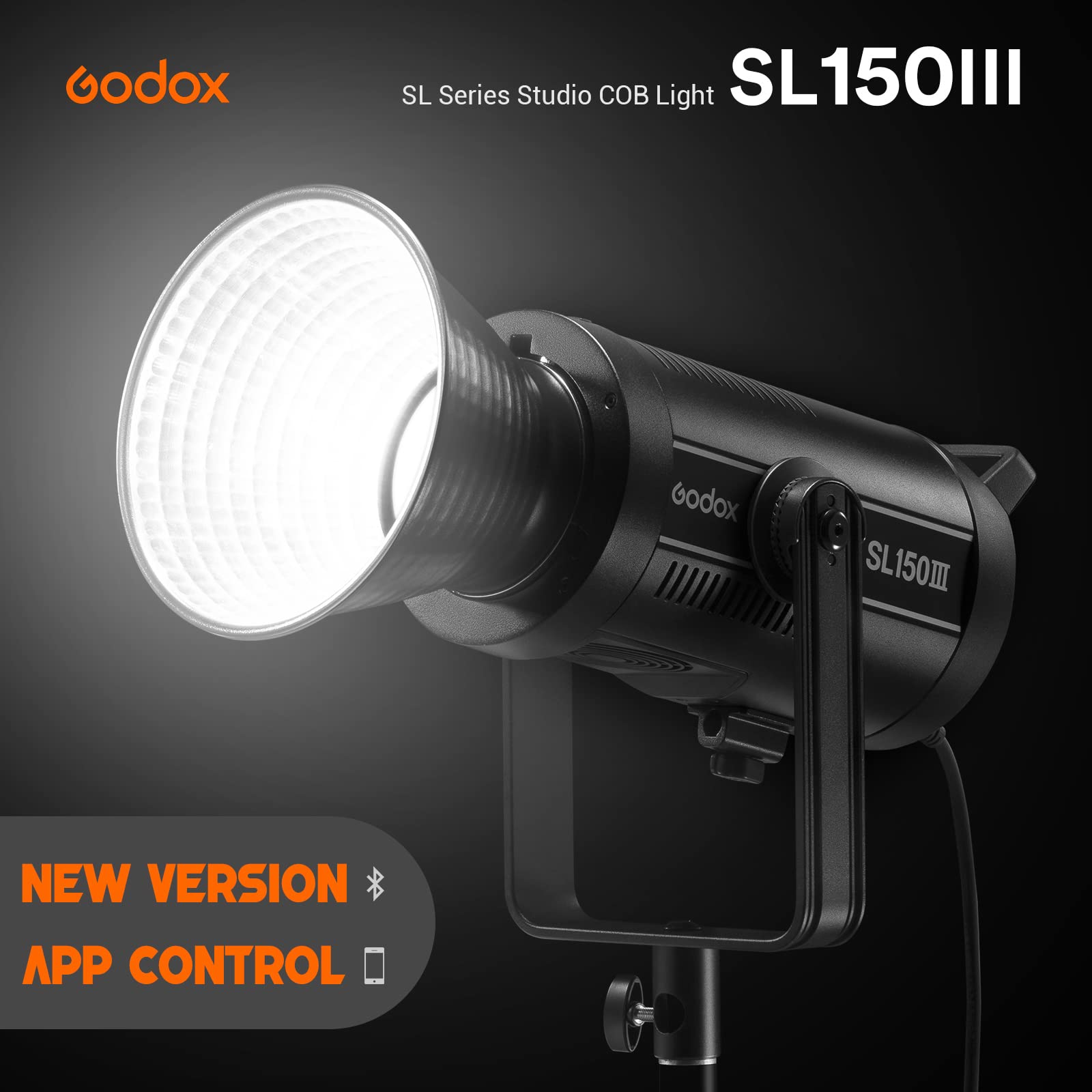 Godox SL150W III 160W LED Continuous Video Light - Bowens Mount, 5600K Daylight Balanced, CRI 96+, TLCI 97, Ultra Silent with 8 FX Effects (Upgraded from SL150W II) - Perfect for Studio Photography, YouTube Videos, and Live Streaming