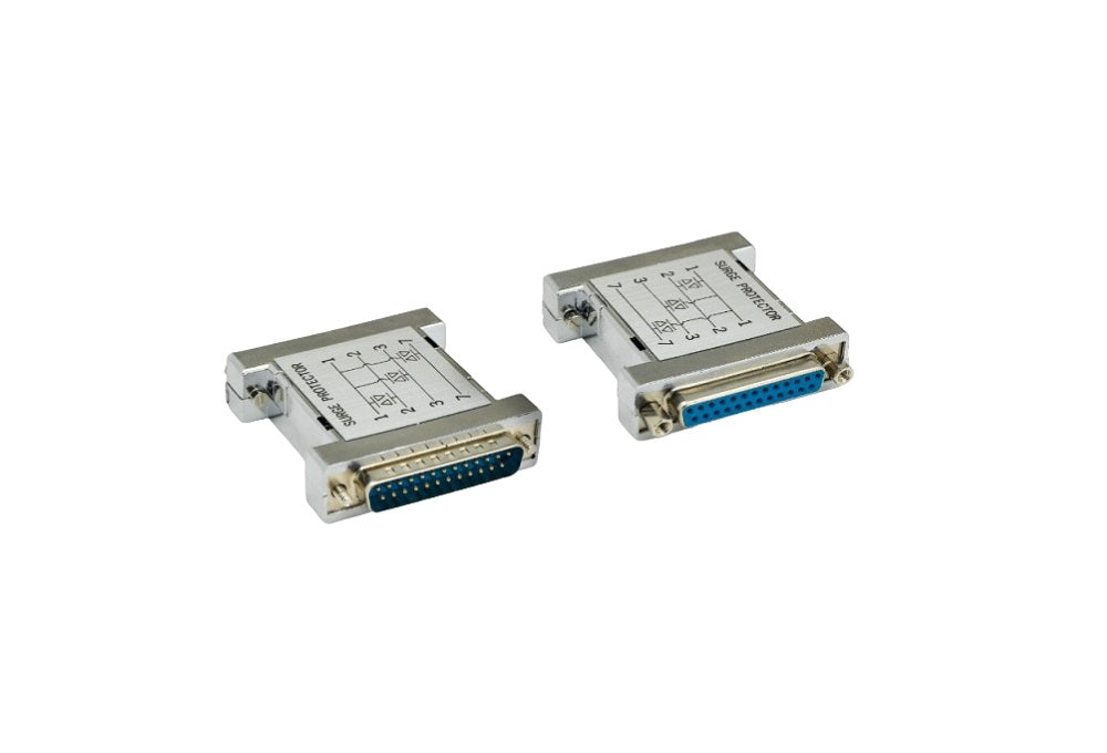 RS 232 Serial Surge Protector (3MOV) DB25 Male to Female Connector - 1 PC/Pack - Protect Your Serial Devices from Power Surges - Ideal for Industrial Equipment, Data Centers & Telecom Systems