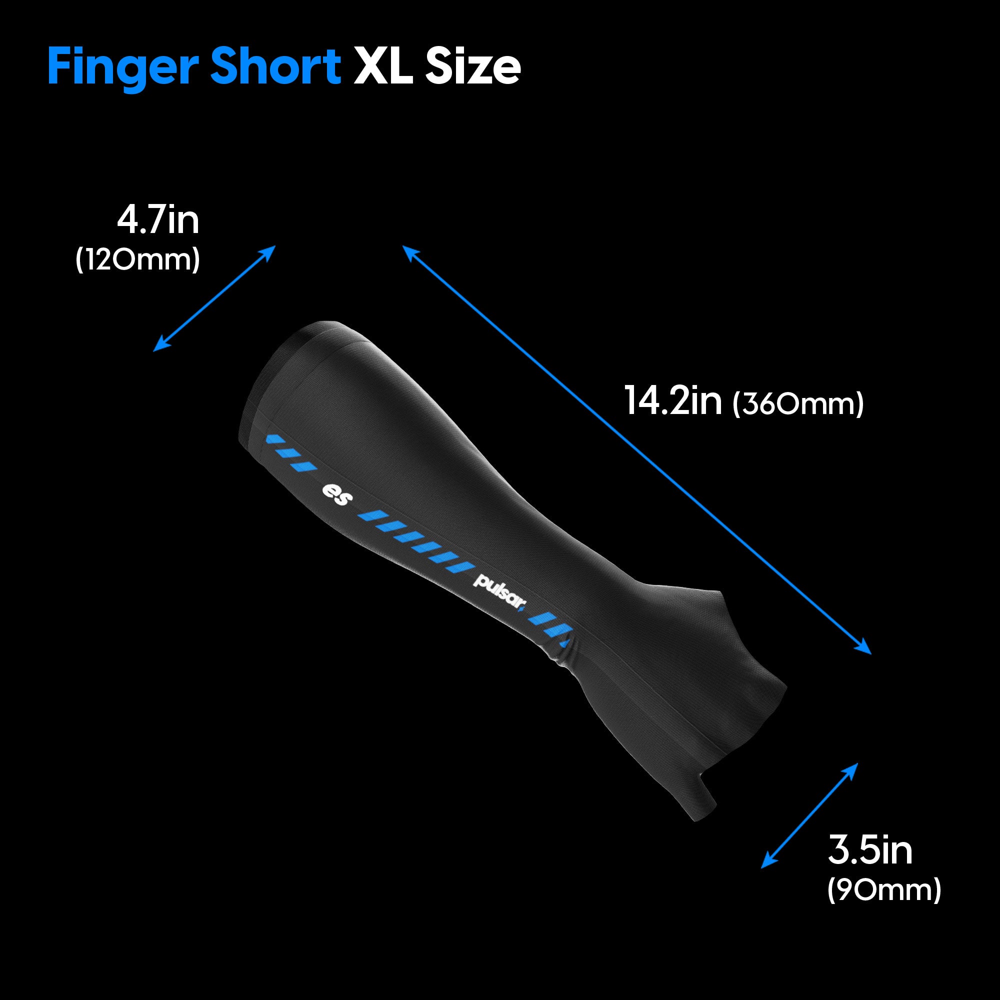 Pulsar eS Arm Sleeve - Fingerless & Short Sleeve Compression Support for Sports, Gaming & Outdoor Activities