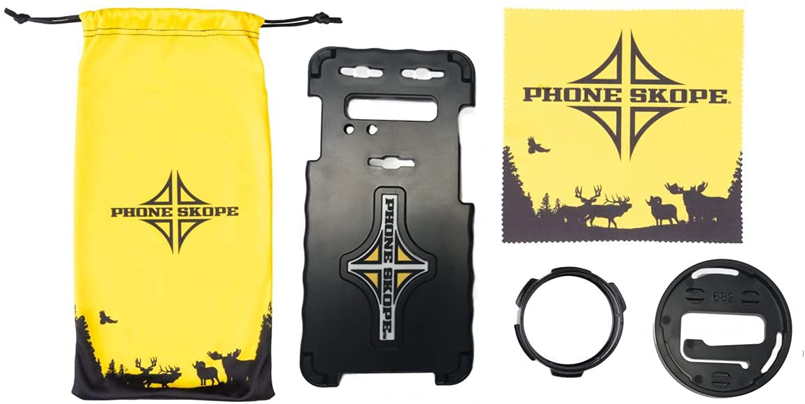 Phone Skope Complete Digiscoping Kit - Universal Smartphone Adapter for Hunting, Bird Watching & Astronomy | Includes Mount Case, Eyepiece Adapter & Lens Cloth | Compatible with iPhone & Android Phones | Perfect for Wildlife Photography & Outdoor Adventures