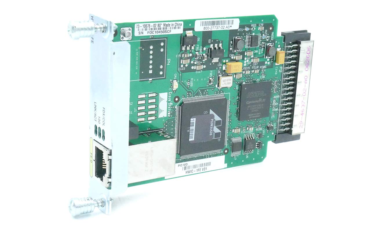 Cisco HWIC-1FE 1-Port Fast Ethernet WIC Network Interface Card - High-Speed Connectivity for Routers & Switches - Ideal for Small Business & Enterprise Networks