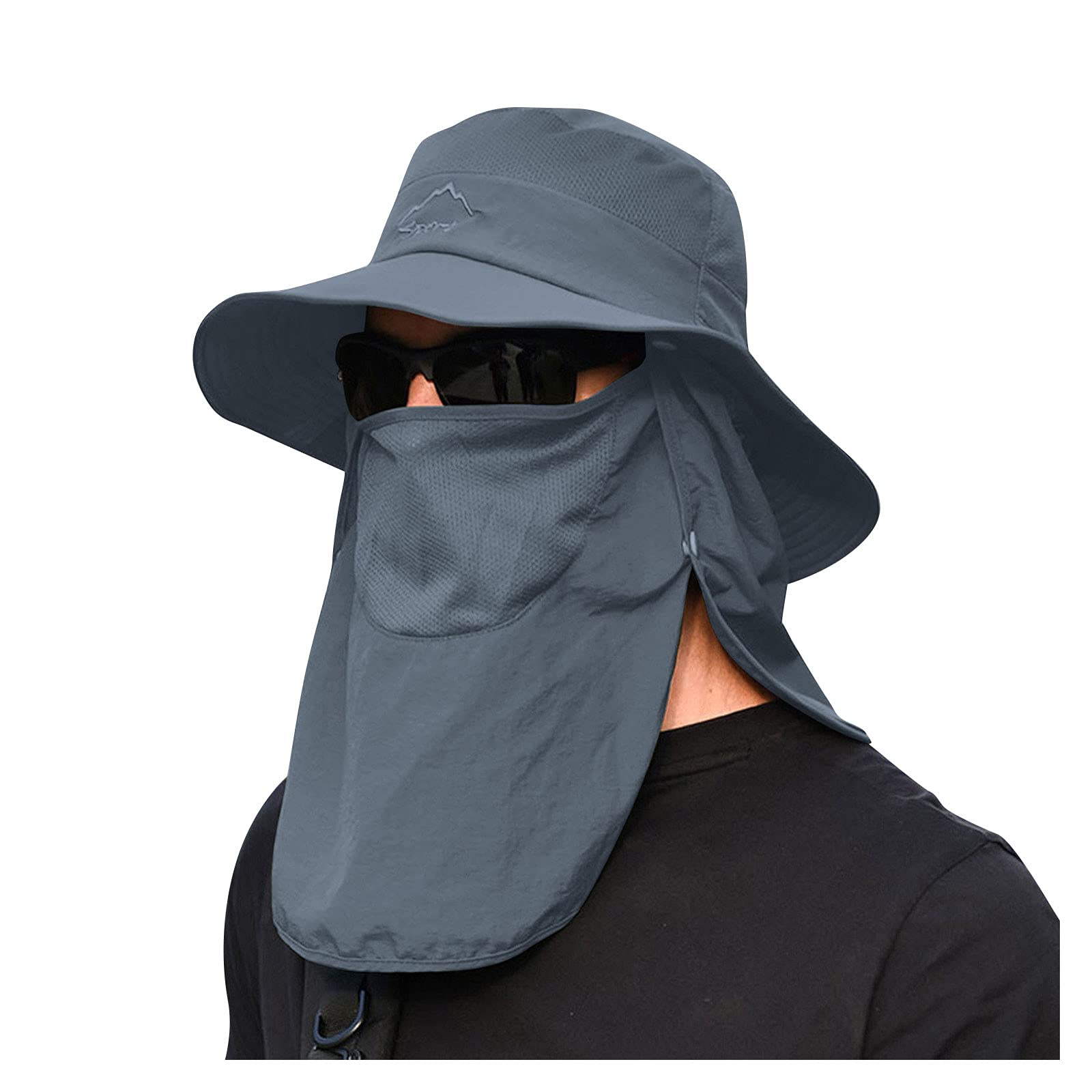 Breathable Mesh Cooling Sun Hat with Foldable Ponytail Design - Wide Brim UV Protection for Men & Women - Perfect for Hiking, Beach, Golf & Outdoor Activities