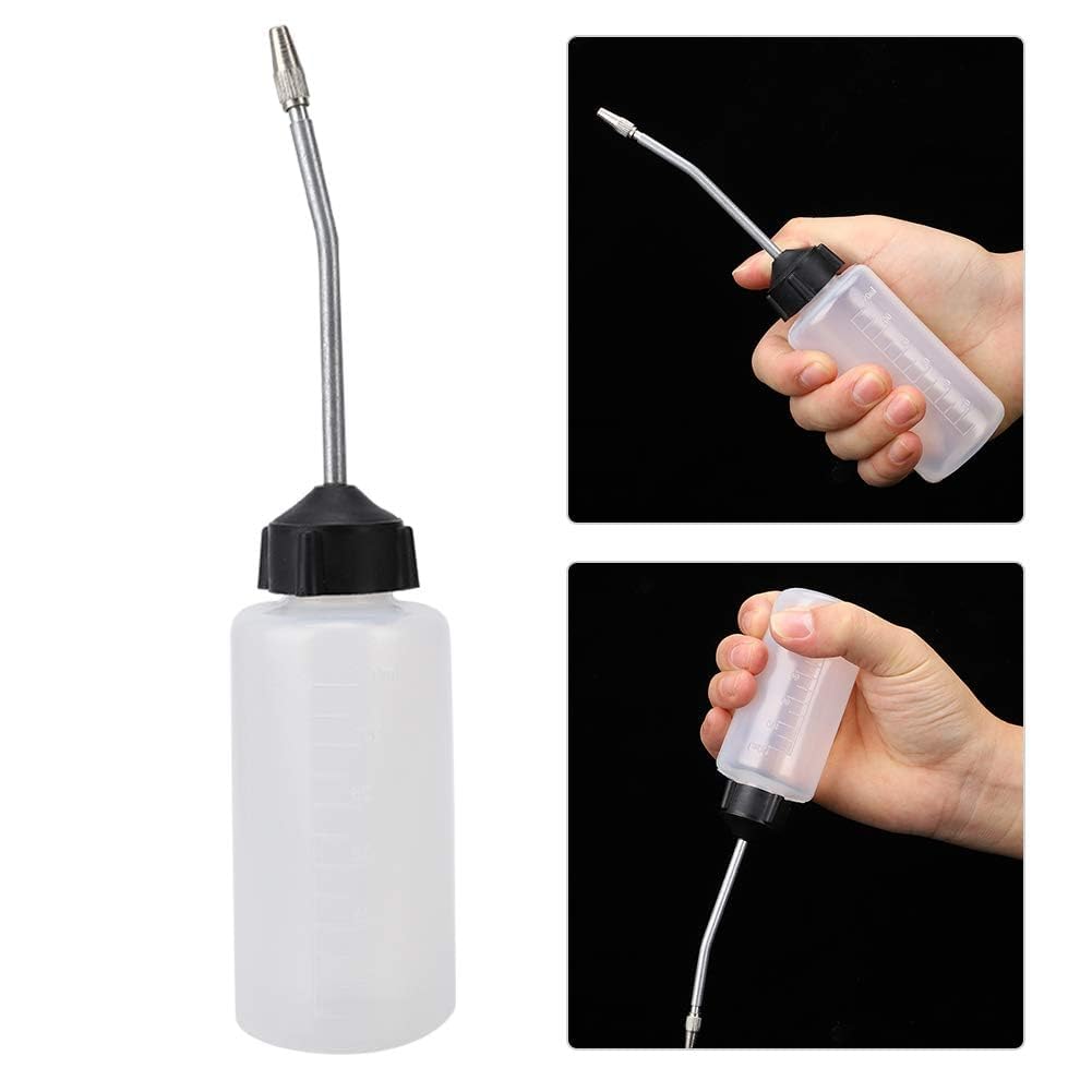 5 Pcs Sewing Machine Oil Dispenser - 120mL Clear Plastic Oil Kettle with Metal Nozzle, Handheld Oil Can Pump Oiler for Smooth Sewing & Maintenance - Perfect for Home, Workshop & Industrial Use