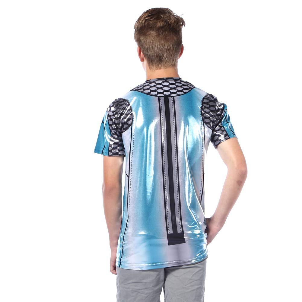 **Galactic Foil Dance Costume Crewneck T-Shirt for Youth – Perfect for Dance Performances, Cosplay & Themed Parties**