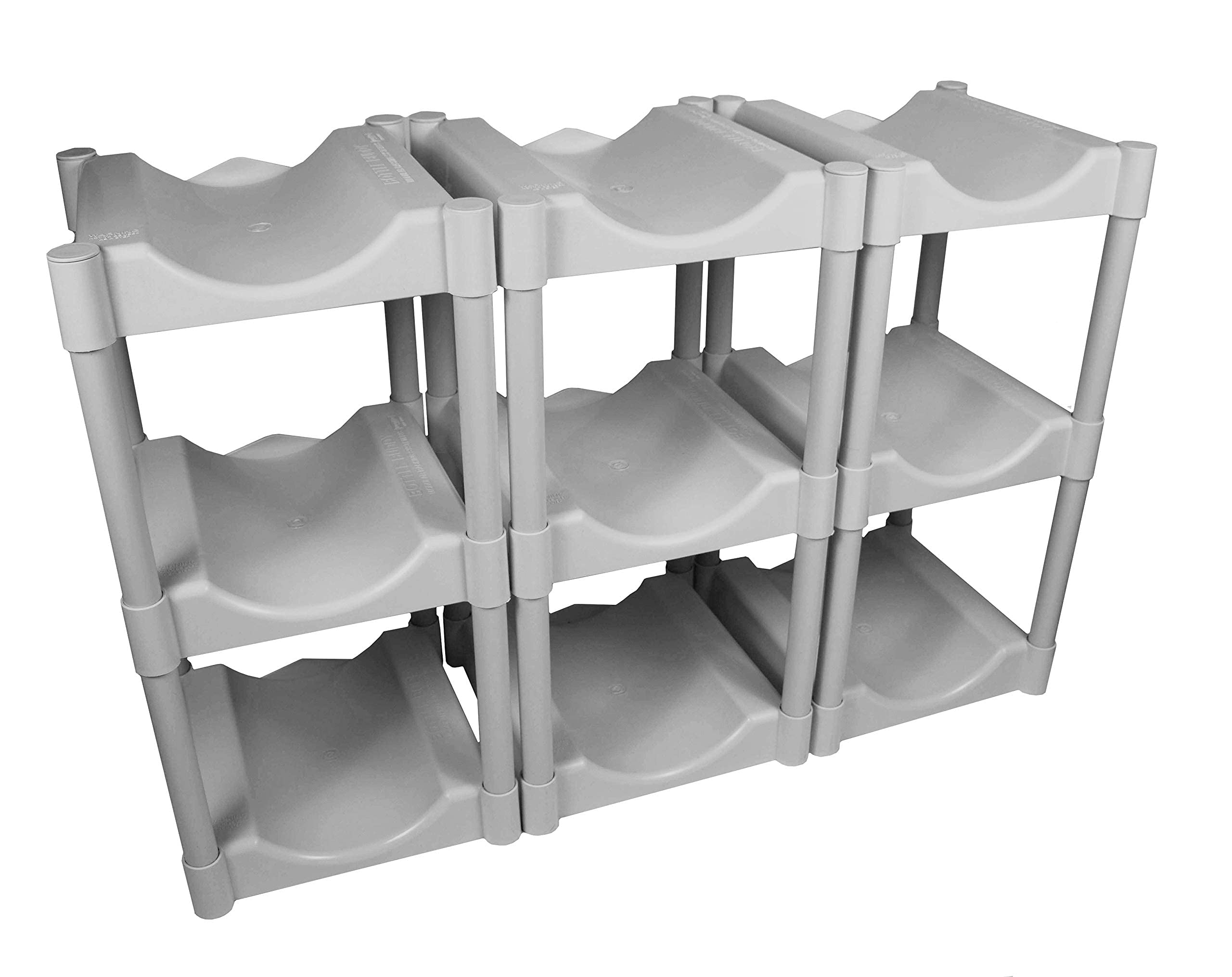 Bottle Buddy Water Bottle Storage Rack - 3-Tier Plastic Organizer for 3-5 Gallon Bottles | Customizable Gallon Holder for Kitchen, Office & Pantry Organization | Space-Saving Water Container Storage Solution