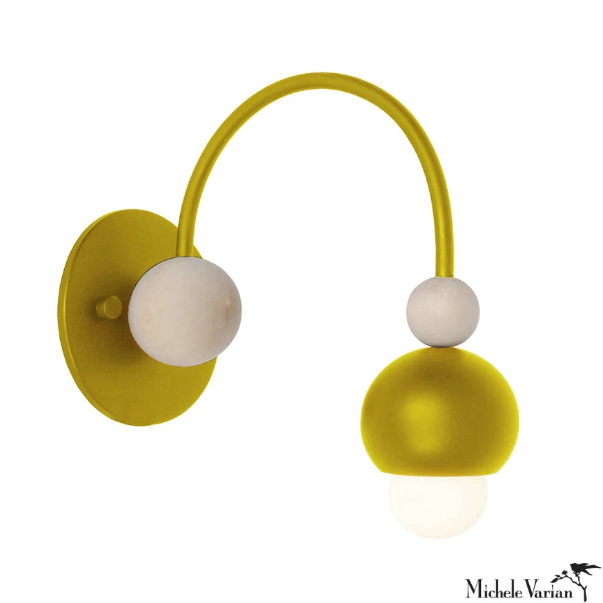 Cirq Brass Wall Sconce Light - Vintage Industrial Lighting Fixture for Bedroom, Living Room & Hallway Decor