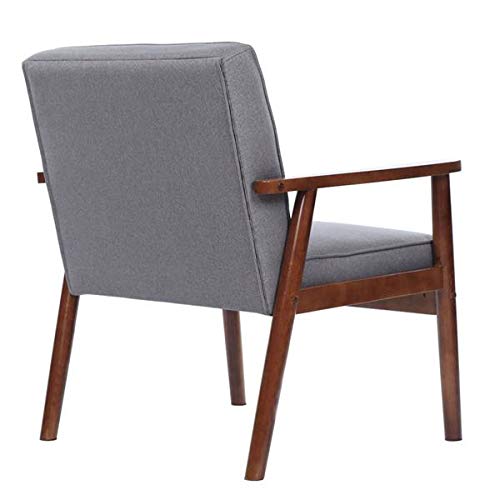 Premium Wooden Mid-Century Executive Guest Chair - 400 lbs Capacity Button Tufted Armchair for Office Reception & Lounge Areas - Retro Accent Sofa Chair (75x69x84CM) - Perfect for Waiting Rooms, Lobbies, and Corporate Spaces