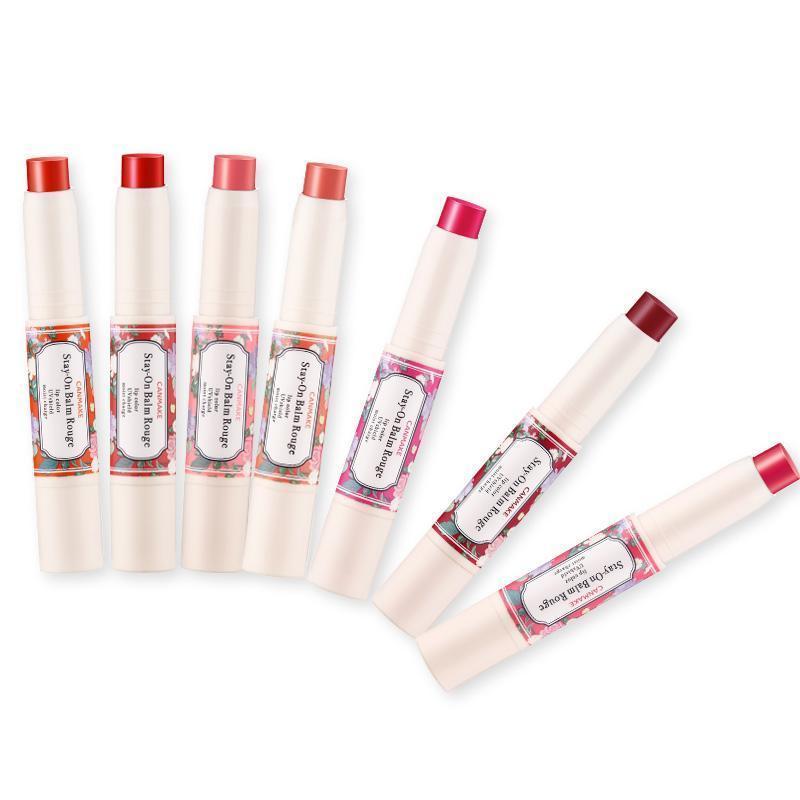 Canmake Tokyo Stay On Balm Rouge Lipstick 2.7g - Long Lasting Moisturizing Lip Balm with Natural Shine, No.03 Coral Pink | Perfect for Everyday Wear, Date Night & Makeup Touch-Ups