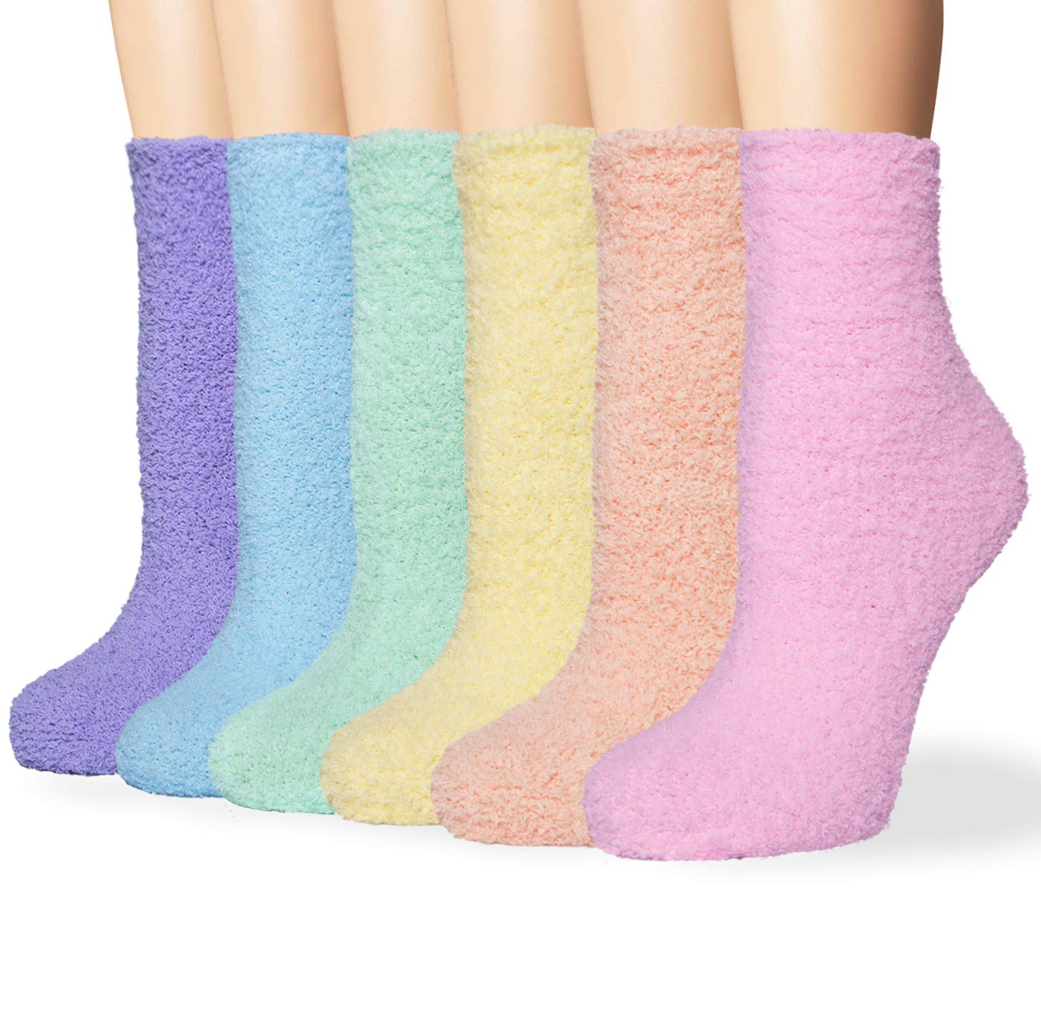 Loritta 6 Pairs Women's Fuzzy Warm Socks - Cozy Winter House Slippers for Sleeping & Gifts