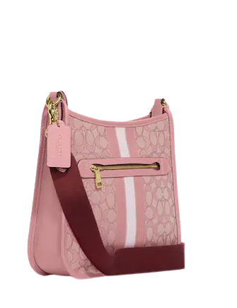 Coach Dempsey Signature Jacquard File Bag with Stripe & Patch - Stylish Work Tote for Office, Business Travel & Professional Women