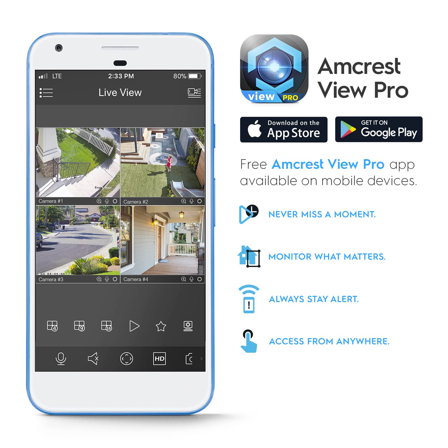 Amcrest UltraHD 4K (8MP) AI Outdoor Security Turret POE IP Camera - 4K @20fps with Face Detection, Vehicle & Human Recognition, Built-in Spotlight & Siren Alarm, IP8M-TD2685EW-AI - Ideal for Home Security, Business Surveillance & Property Monitoring