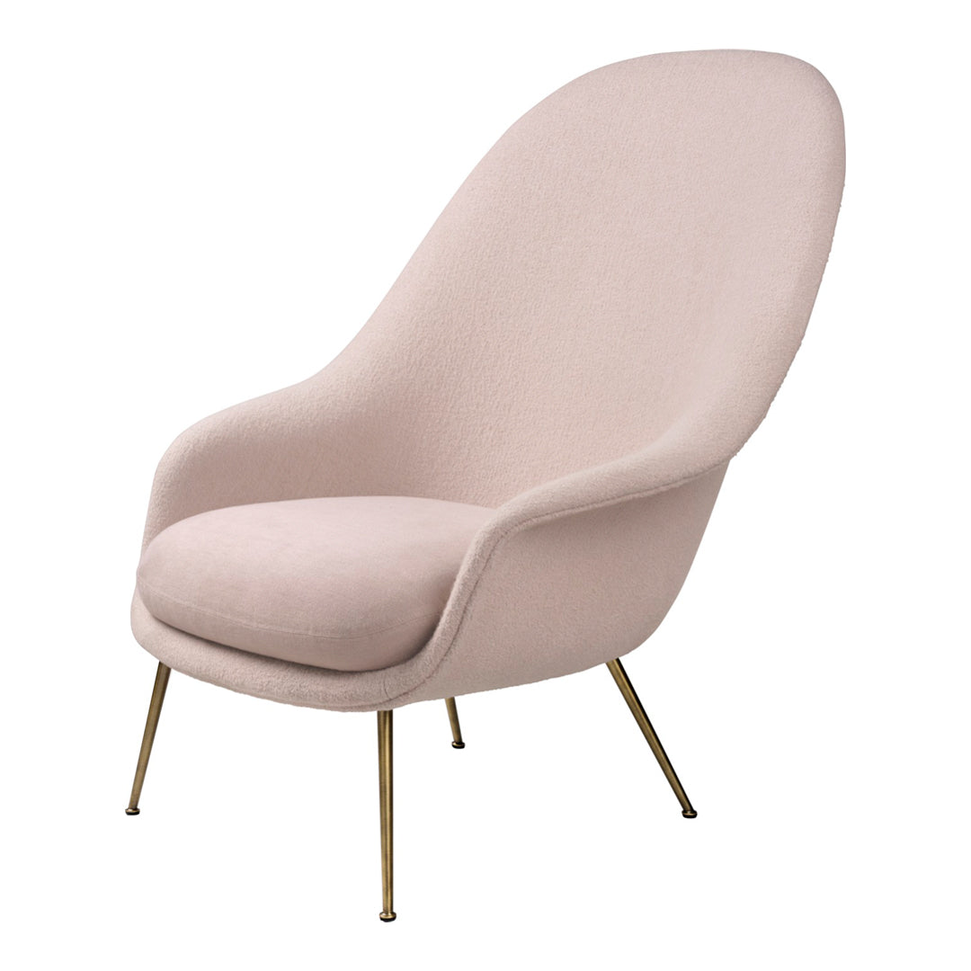 Bat Lounge Chair - High Back Ergonomic Design with Conic Base for Living Room, Bedroom, or Office Relaxation