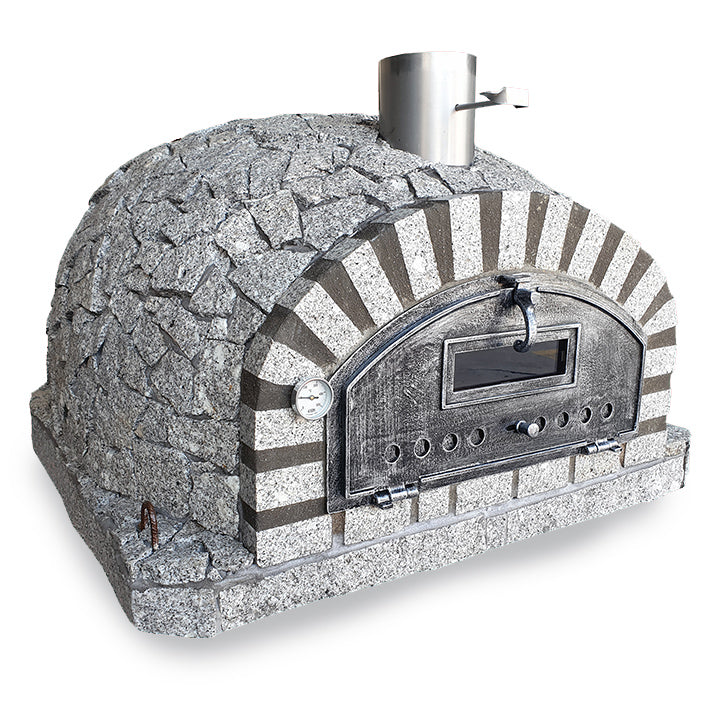 Premium PIZZAIOLI AZUL Granite Outdoor Pizza Oven – High-Temperature Wood Fire & Gas Pizza Maker for Backyard, Patio & Outdoor Cooking