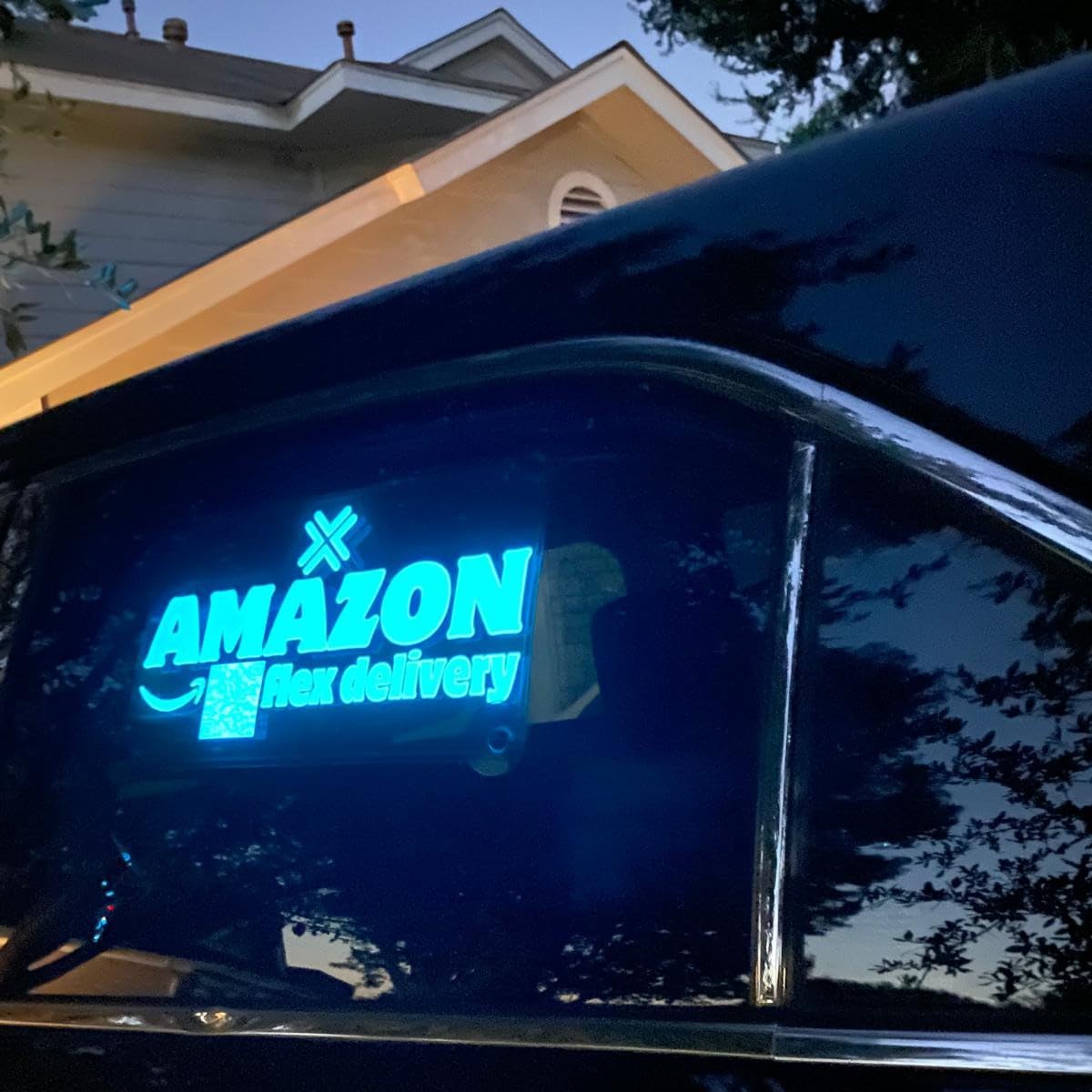 EPC Delivery Driver Car LED Sign - Electronic Window Display for Rear & Side Car Windows - Custom Message Board for Ride Sharing, Food Delivery & Taxi Services