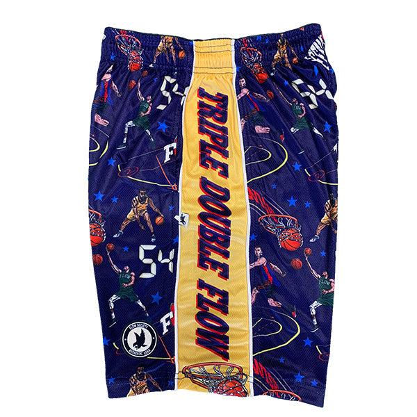 Boys' Triple Double Flow Basketball Shorts - Breathable Quick-Dry Sports Shorts for Kids - Perfect for Basketball, Running, and Gym Workouts