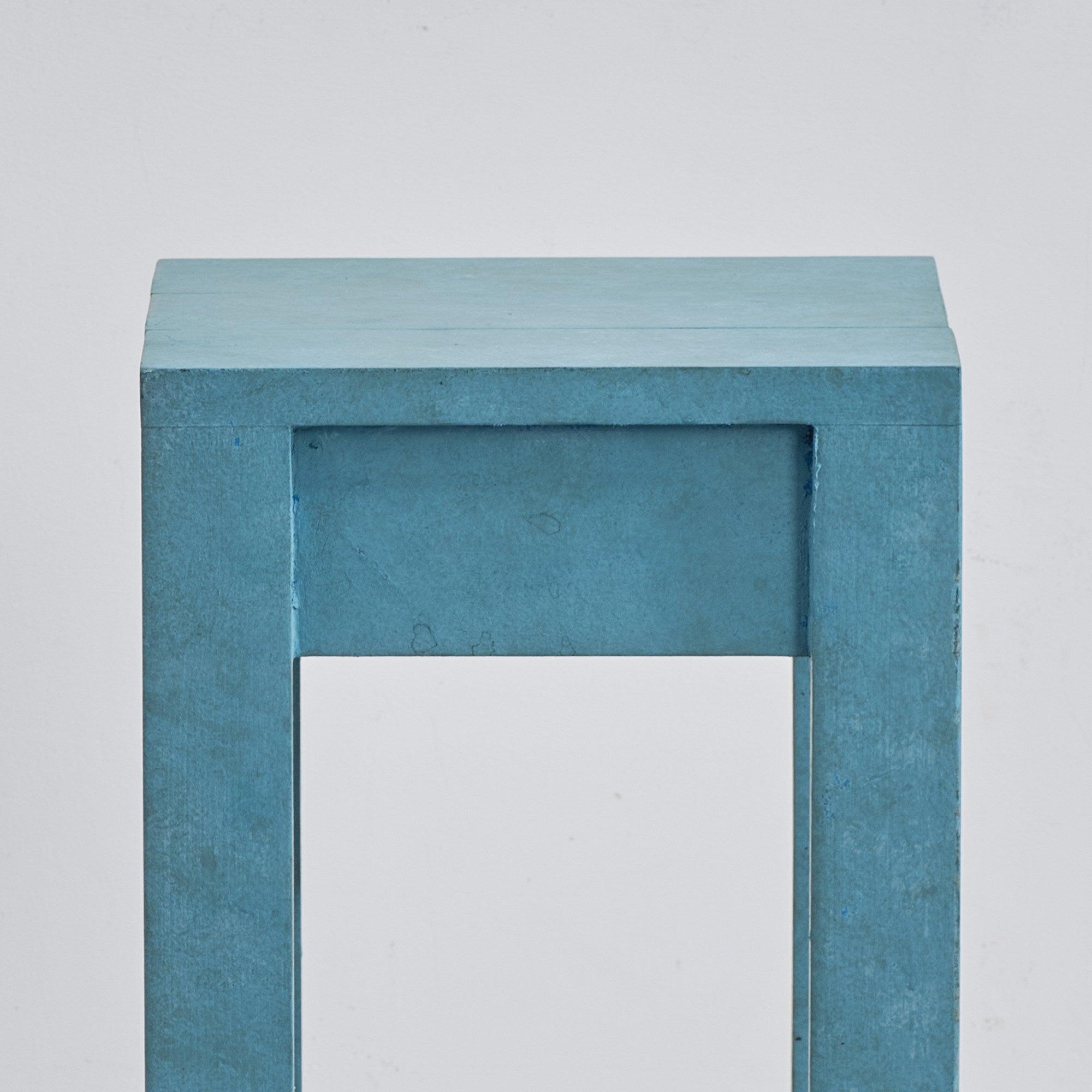 Modern Blue Rectangle Wood Side Table - Nightstand, End Table for Living Room, Bedroom & Office - Stylish & Functional Home Decor