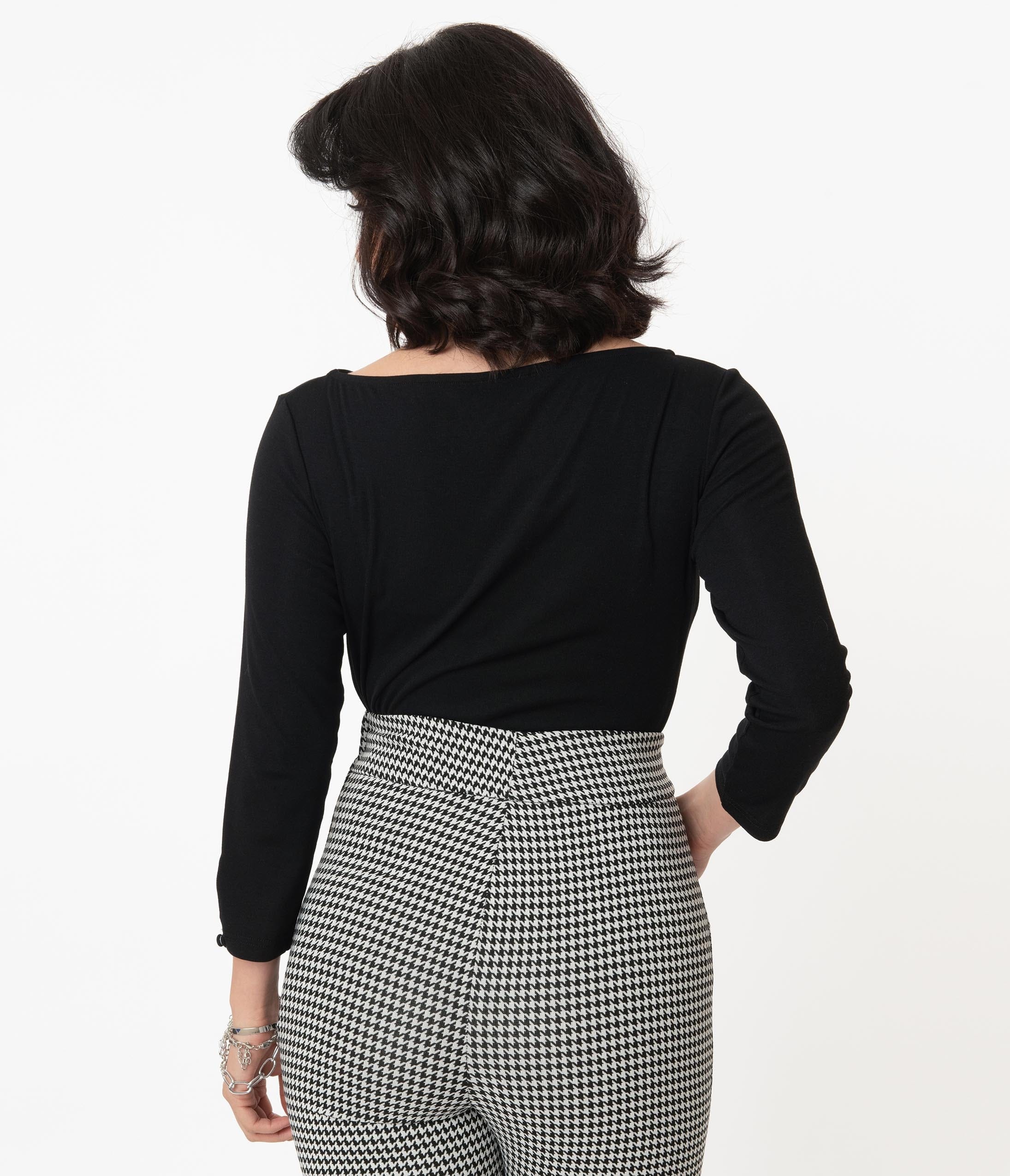 Vintage Black Gracie Top - Elegant Retro Blouse for Women | Perfect for Parties, Date Nights & Special Occasions