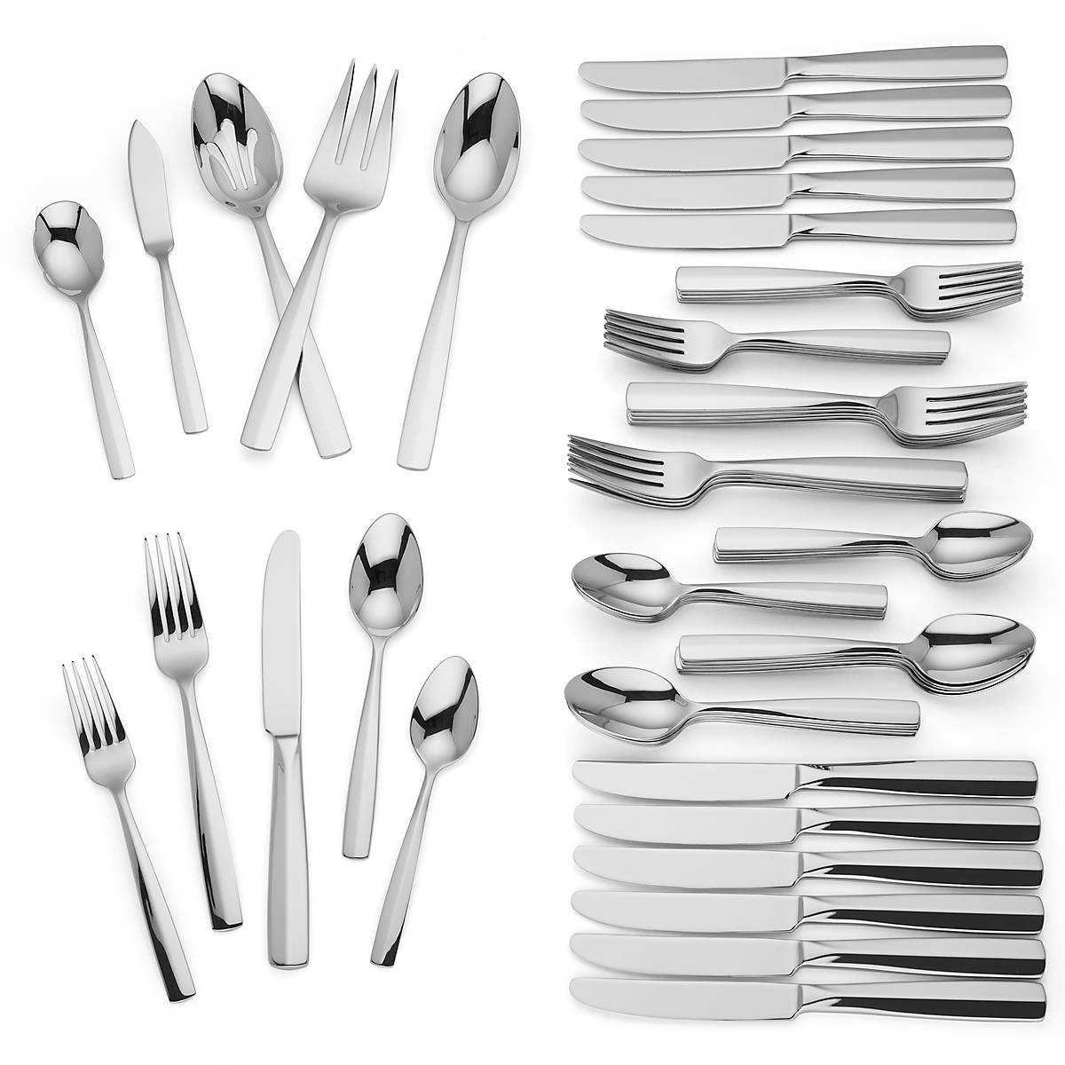 Premium 65-Piece Flatware Set - Stainless Steel Silverware for 12 Place Settings - Elegant Dining Utensils for Home, Restaurant & Wedding Use