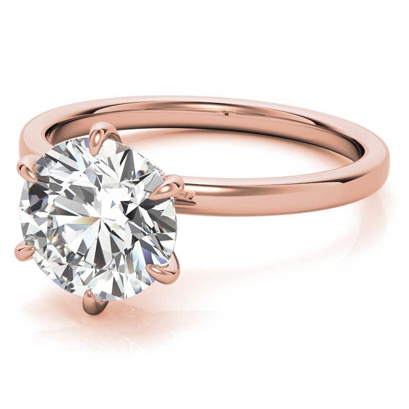 3 CT Round Cut Moissanite Wedding Ring Set - 10K/14K/18K Solid Rose Gold Engagement Rings for Women - Handmade Bridal Jewelry Gift for Anniversary, Proposal & Special Occasions