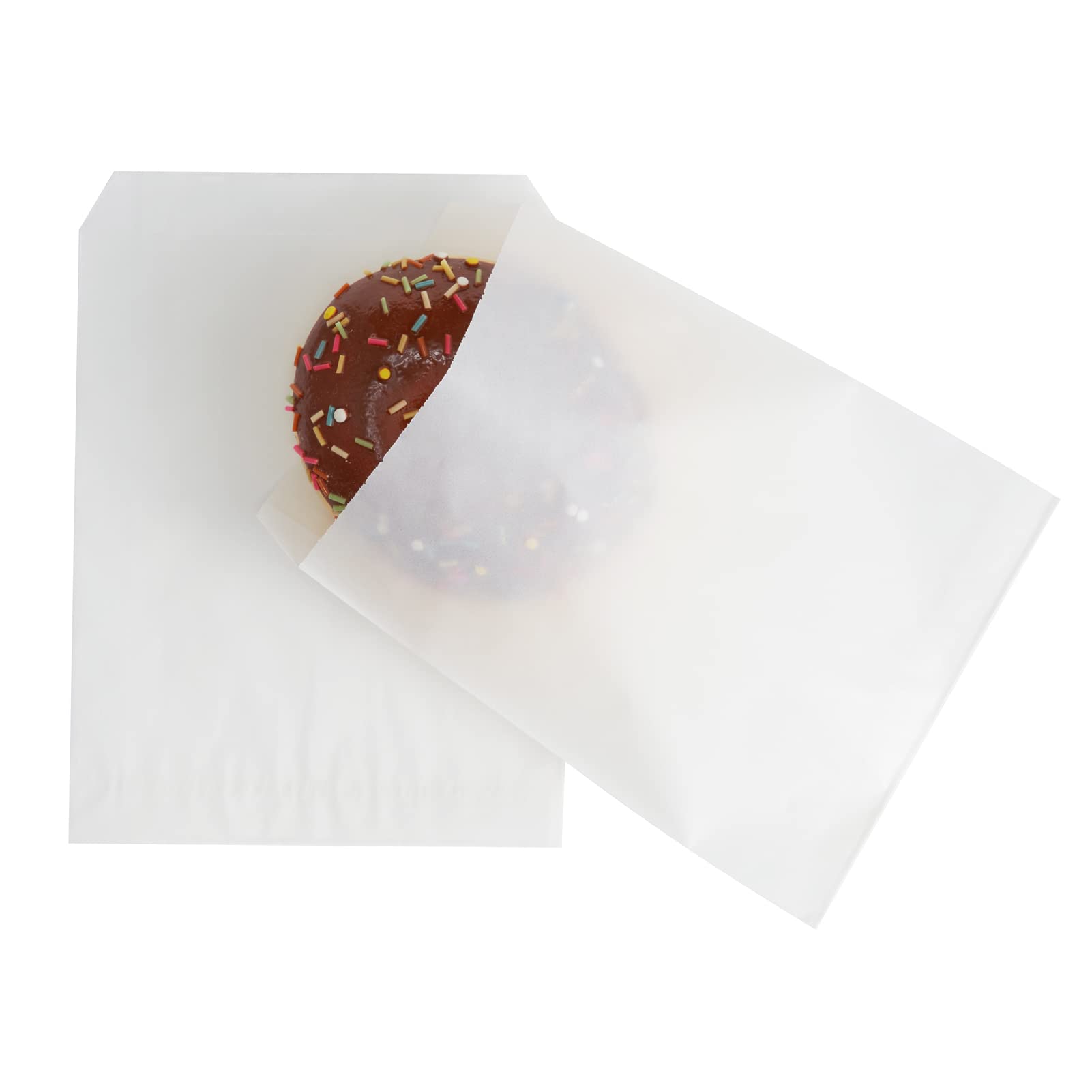 Tendwarm 100 Pcs 5x7 Inches Glassine Waxed Paper Gift Bags - Eco-Friendly Small Party Favor Bags for Weddings, Baby Showers & Birthday Gifts