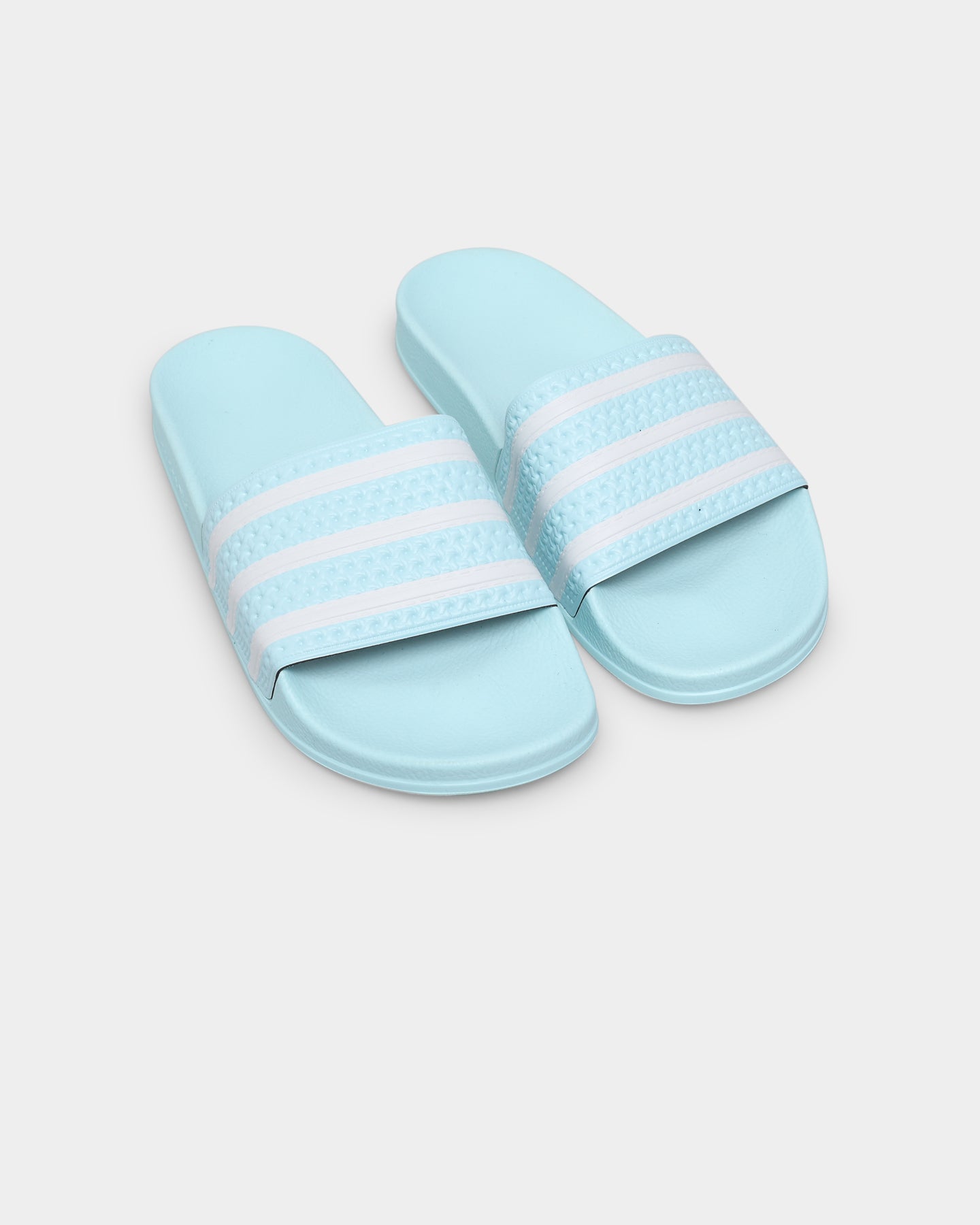 Adidas Adilette Slides Halo Mint & Cloud White - Comfortable Summer Pool Slides for Men & Women - Perfect for Beach, Gym, and Home Use