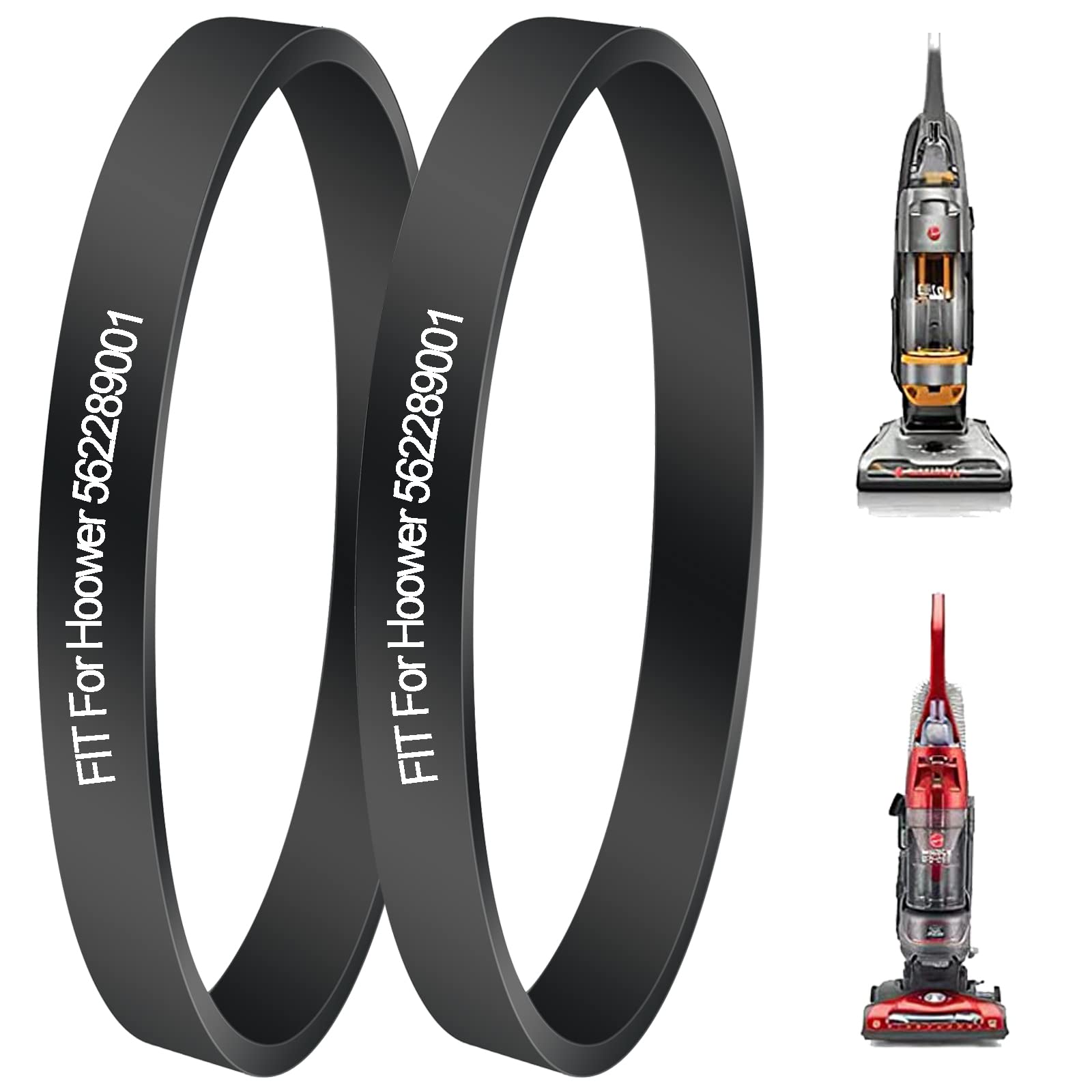Hoover WindTunnel T Series Vacuum Belts Replacement - Compatible with UH71250, UH72625, UH70120, 70130, UH71251 Models - Replaces Parts 562289001 & AH20065 - Perfect for Bagless Upright Corded Vacuum Cleaners - Ideal for Home Cleaning, Pet Hair Removal, and Car Detailing