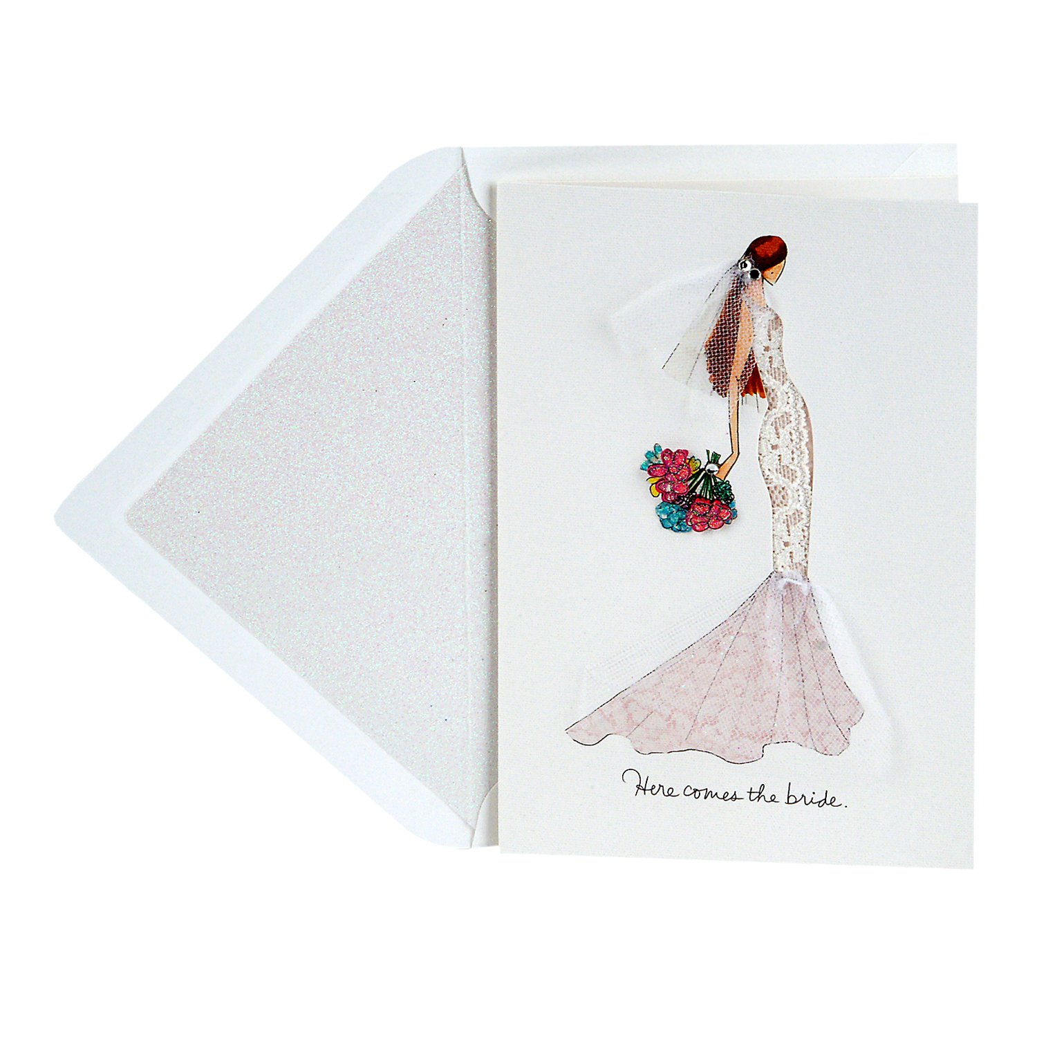 Hallmark Signature Wedding Card - Elegant Bridal Shower & Engagement Greeting Card with 