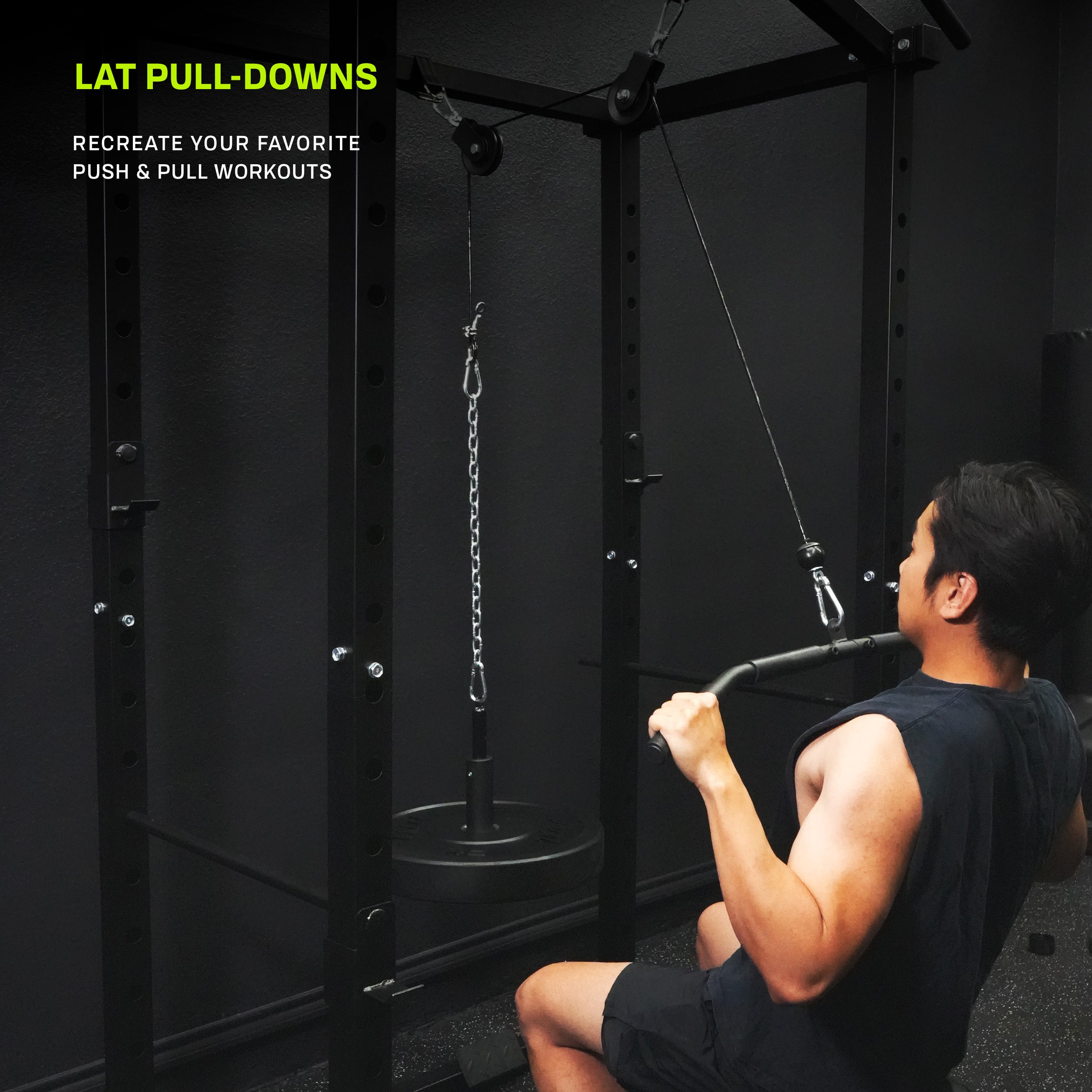PRCTZ Adjustable Cable Pulley System for Home Gym, Strength Training & Workout Equipment - Perfect for Full-Body Exercise, Weight Lifting & Fitness Training