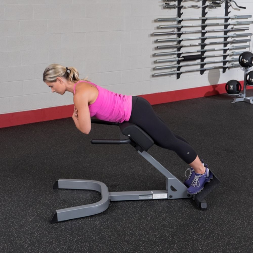 Body Solid GHYP345 45° Back Hyperextension Bench - Home Gym Equipment for Core & Lower Back Workouts - Perfect for Strength Training, Rehabilitation & Fitness Enthusiasts