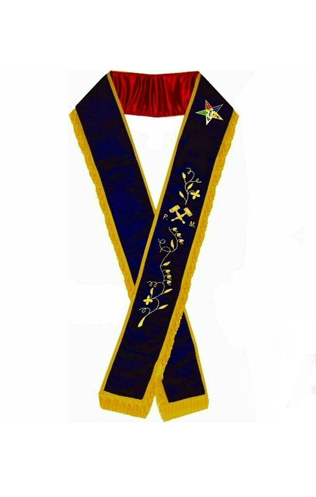 Masonic OES Past Matron Sash with Gavels - Purple Large Size for Order of the Eastern Star Ceremonies | Perfect for OES Events, Rituals & Sisterhood Gatherings