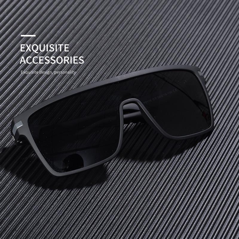 Square Frame Polarized Sunglasses for Men - UV Protection, Lightweight & Stylish - Perfect for Driving, Outdoor Sports & Beach Activities