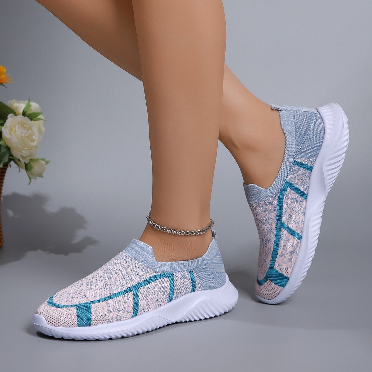 Breathable Mesh Round Toe Sneakers for Women - Lightweight Comfortable Walking Shoes for Casual, Running & Gym Workouts - Perfect for Daily Wear, Travel & Outdoor Activities