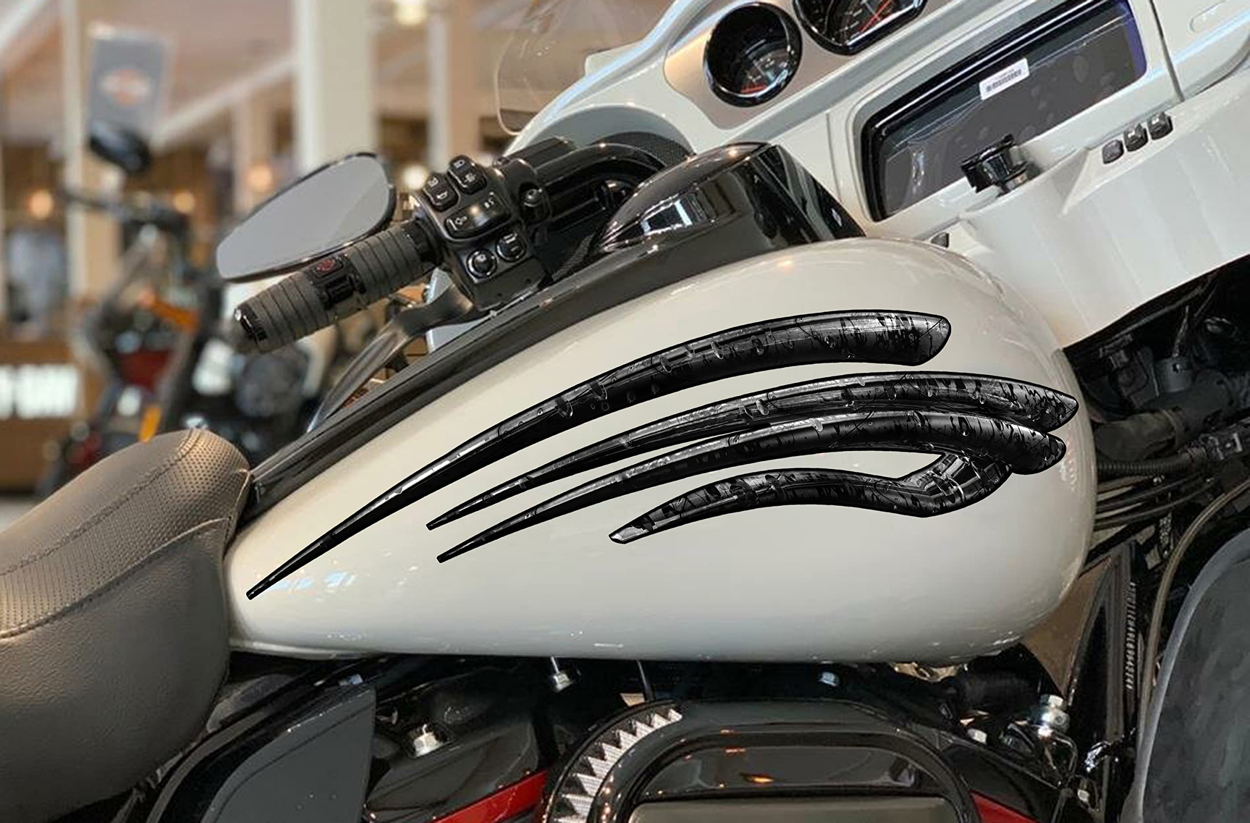 3D Tribal Vinyl Bike Wrap - Full Color Custom Motorcycle Graphics, Racing Stripes Stickers for Crotch Rockets (18x60) - Perfect for Sport Bikes, Street Racing & Motorcycle Customization