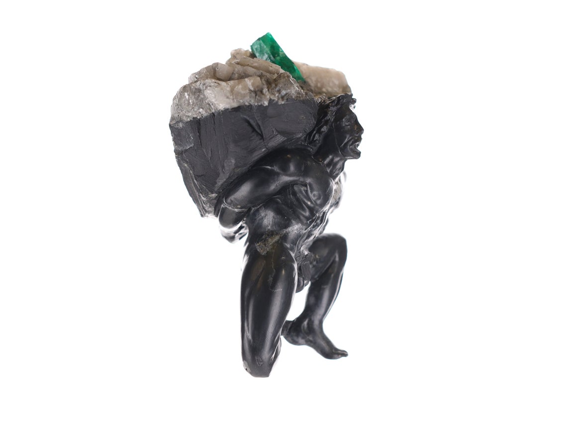 Natural Colombian Emerald Rough Crystal Sculpture - Raw Emerald Gemstone for Jewelry Making, Healing & Collecting - Perfect for DIY Crafts, Meditation & Home Decor